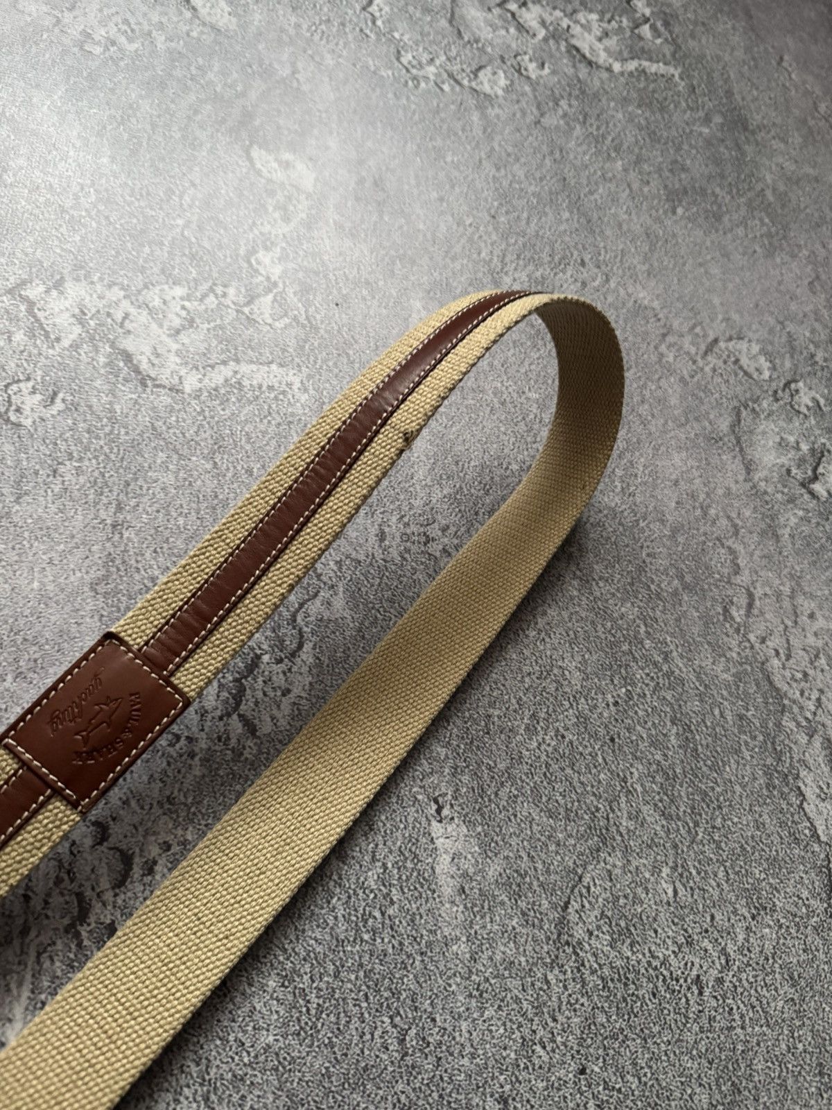 Designer × Paul & Shark × Vintage Paul & Shark 104cm belt casual leather brown / beige Size ONE SIZE - 18 Thumbnail