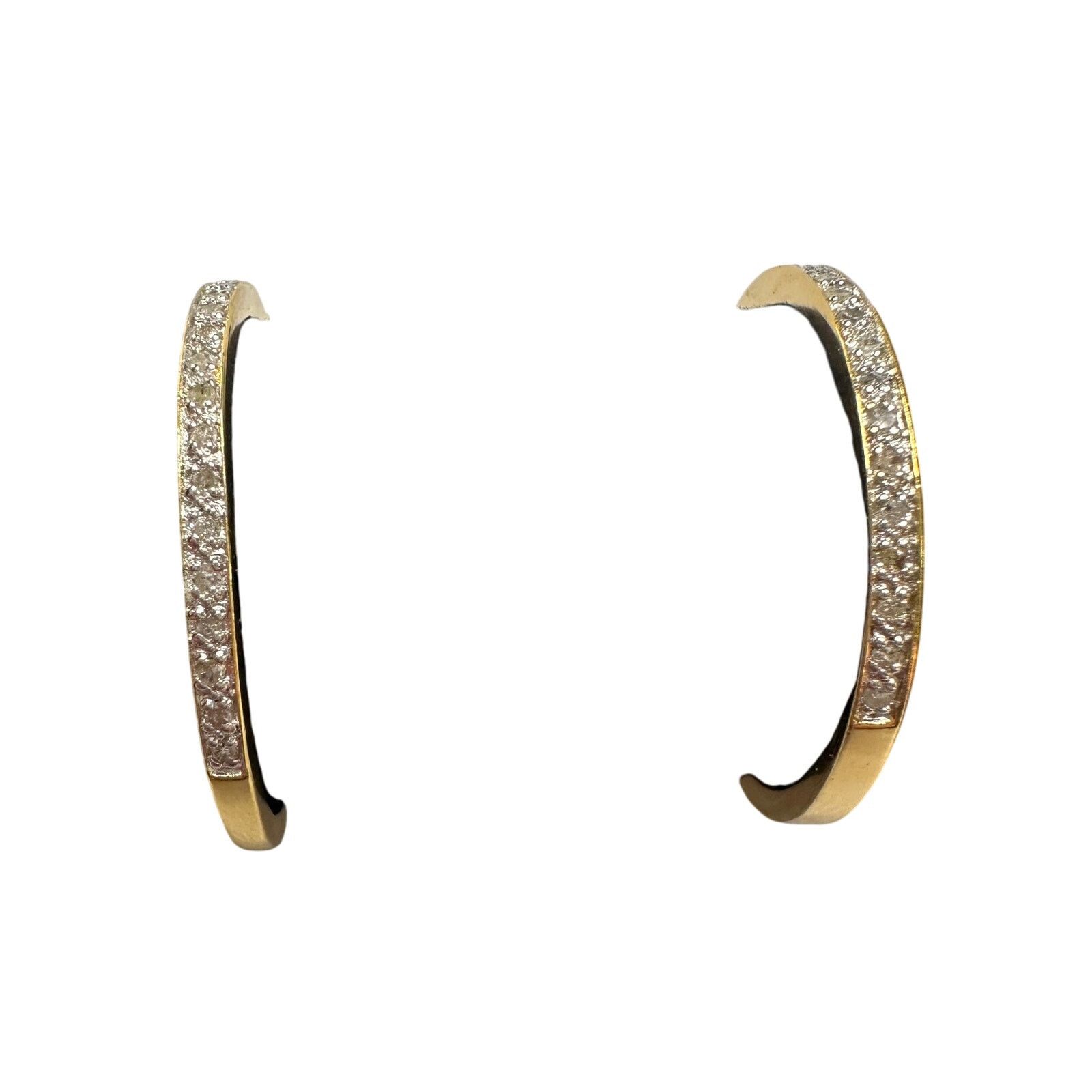 Other Beautiful 1/2 Carat Inside Out Diamond Hoop Earrings Size ONE SIZE - 6 Thumbnail
