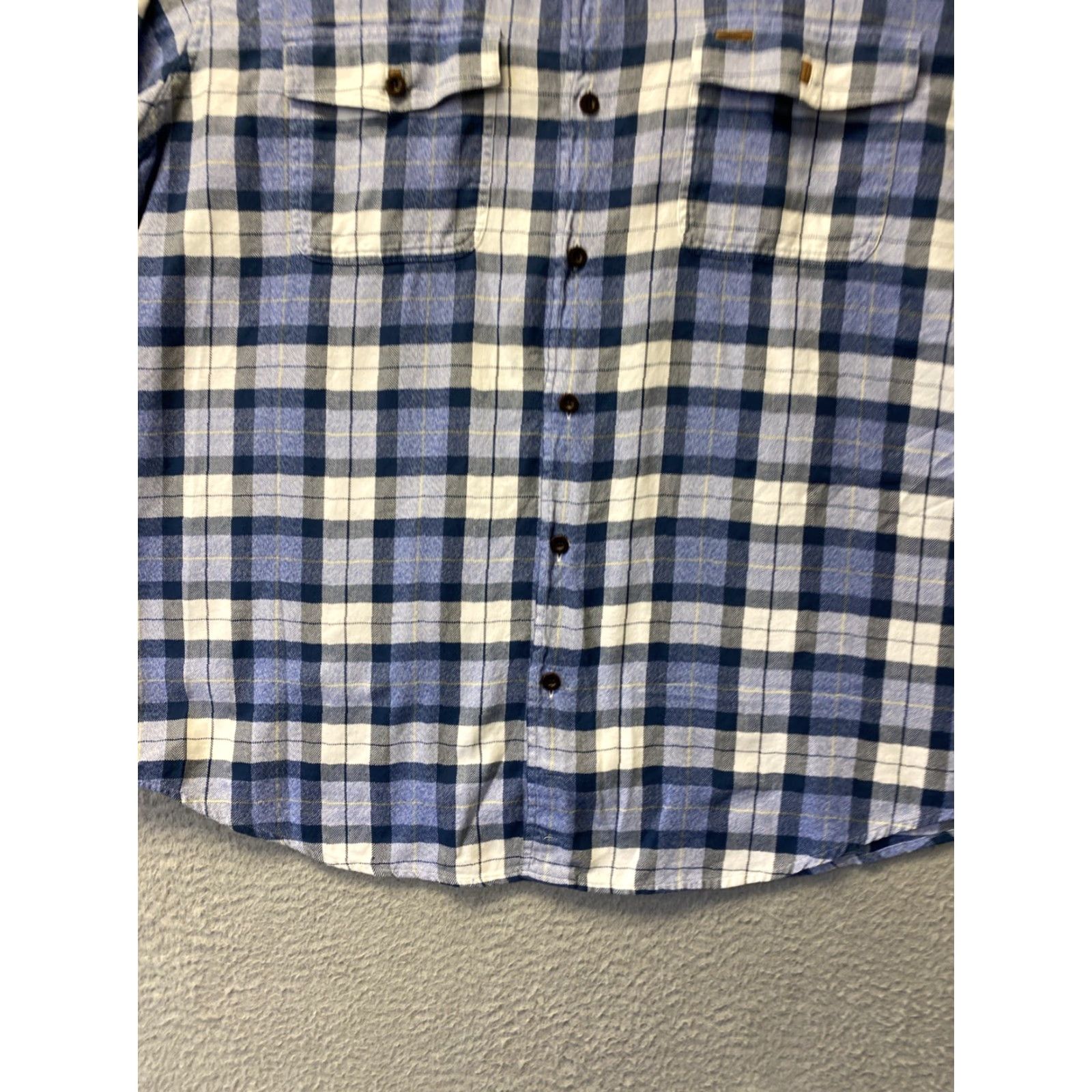 Orvis Orvis Button Shirt Mens XL Blue Long Sleeve Plaid Check Cotton /0154 Size US XL / EU 56 / 4 - 2 Thumbnail