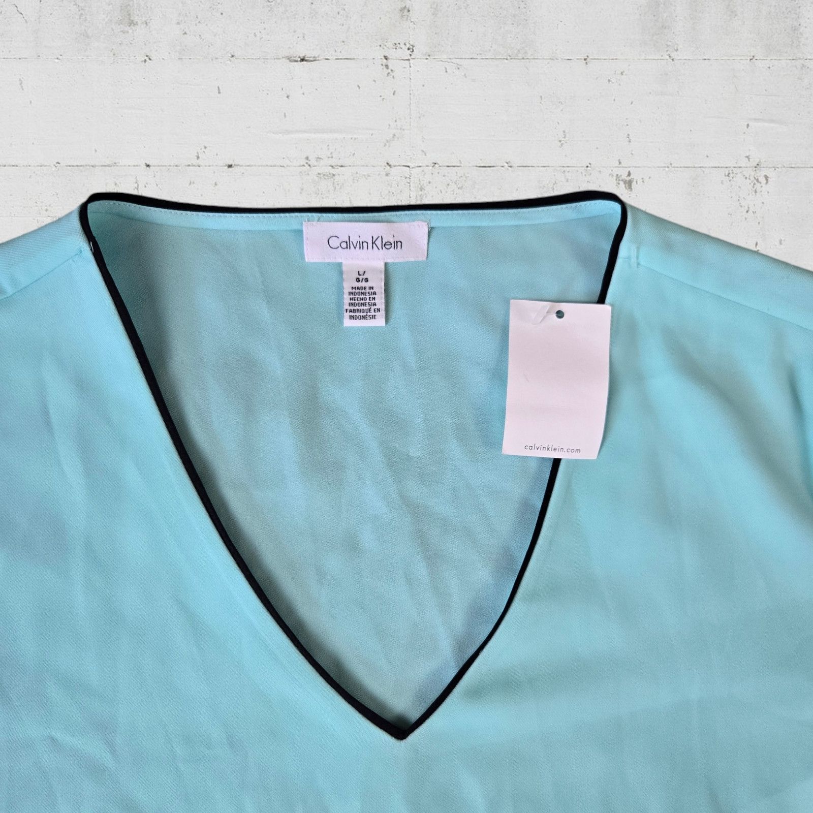 Calvin Klein Calvin Klein Mint Bell Sleeve Blouse Size Large Size L / US 10 / IT 46 - 3 Thumbnail