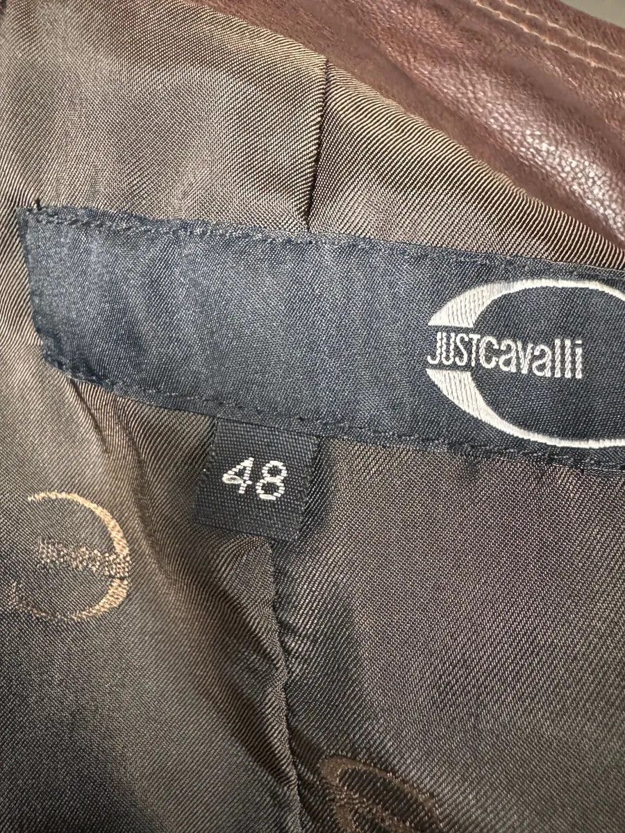 Just Cavalli FW2011 Cavalli Cropped Brown Leather Jacket Size XS / US 0-2 / IT 36-38 - 7 Thumbnail