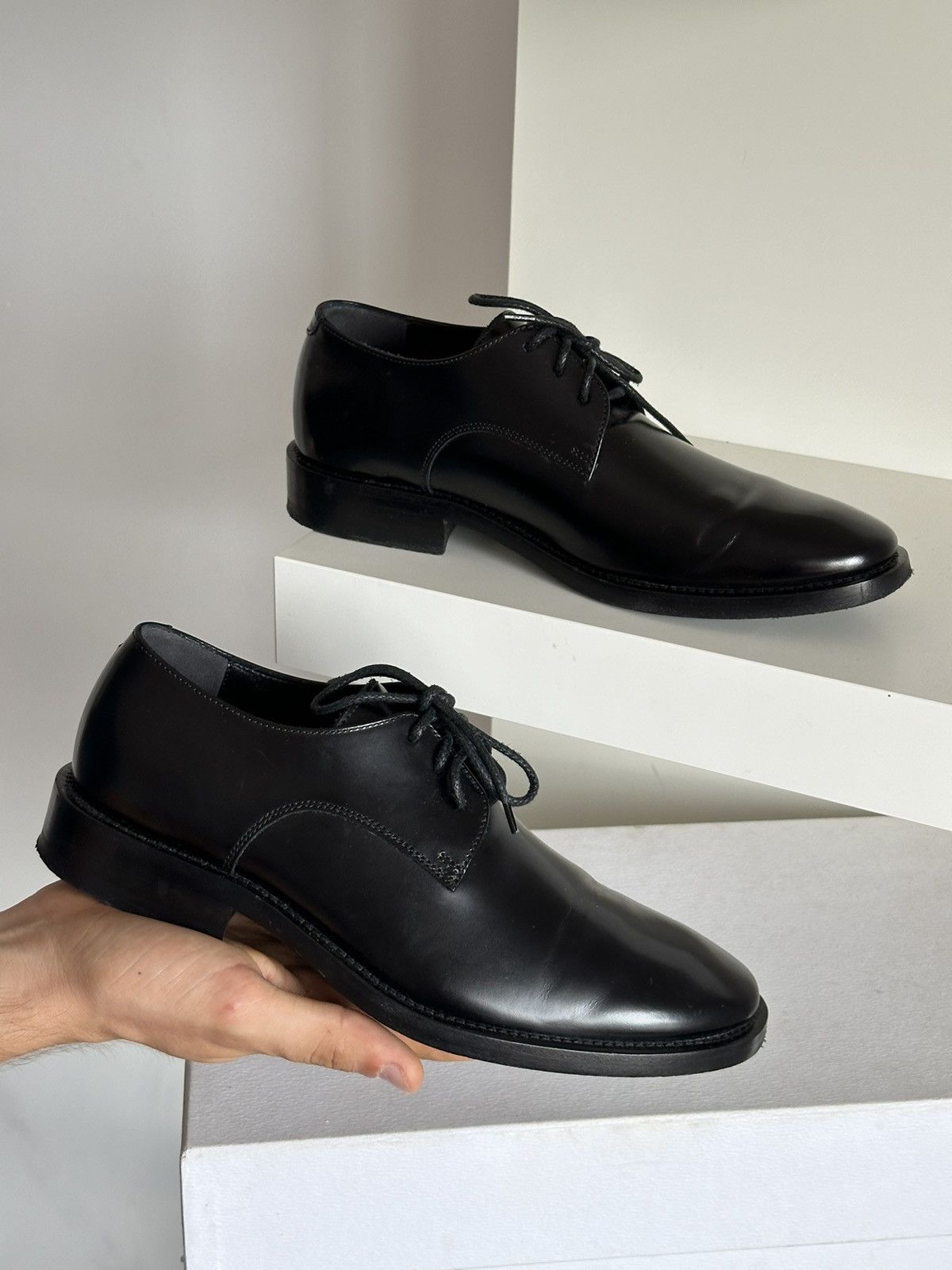 Balenciaga Balenciaga 2018 Semi-Gloss Leather Lace-Up Oxford Shoes Size US 7 / IT 37 - 3 Thumbnail