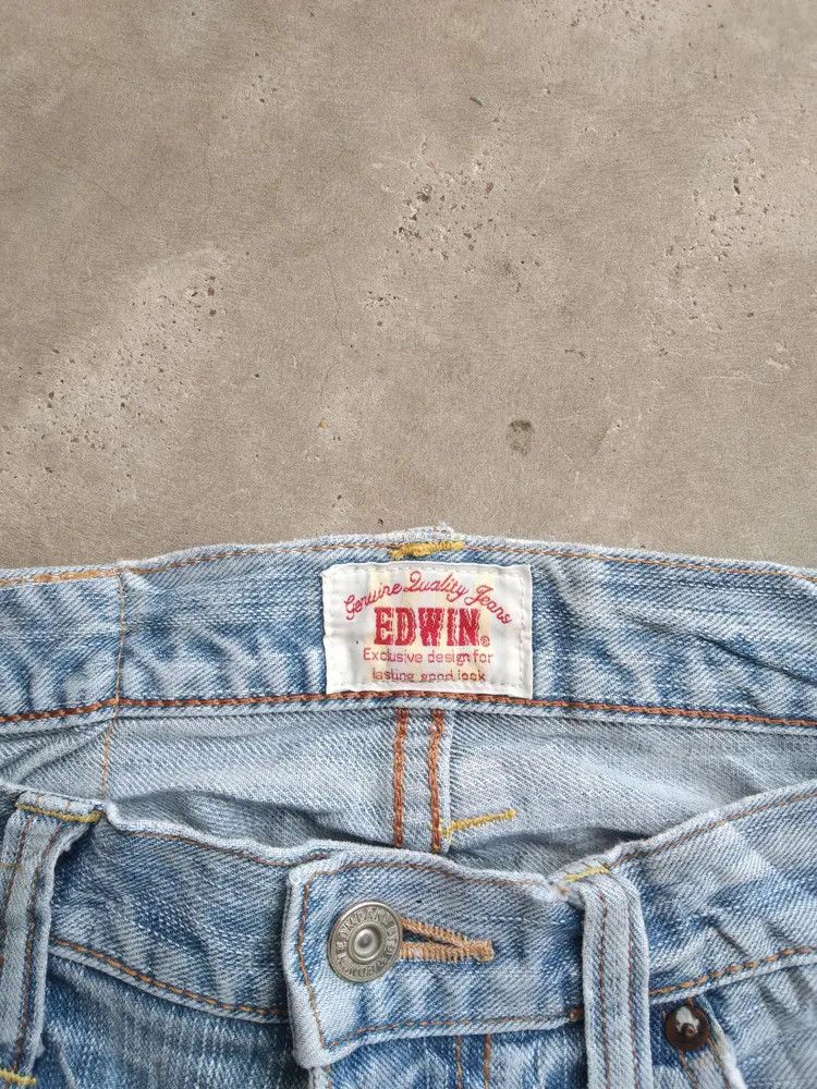 Japanese Brand Vintage Edwin Distressed Jeans 31x29 Size US 31 - 7 Thumbnail