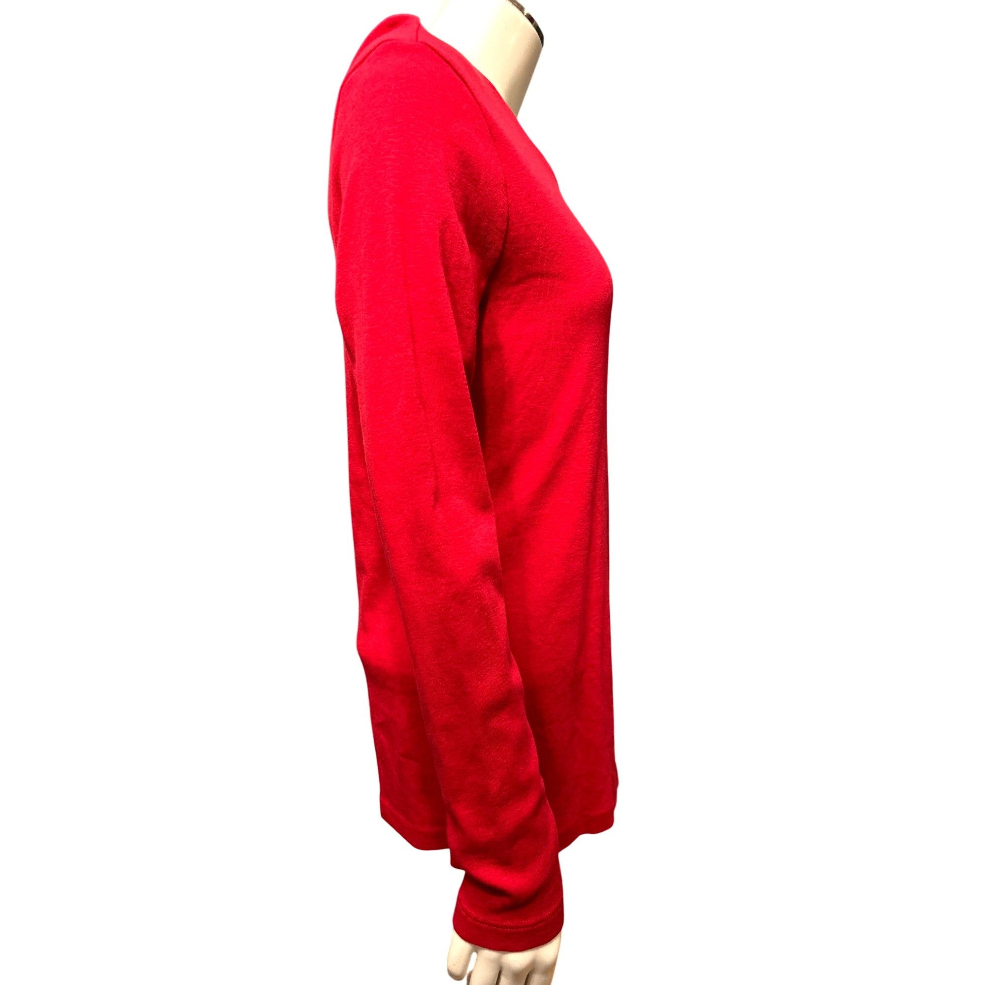 Chicos Chicos Red Long Sleeve Tee Classic Soft Stretch Casual Top S Size L / US 10 / IT 46 - 4 Thumbnail