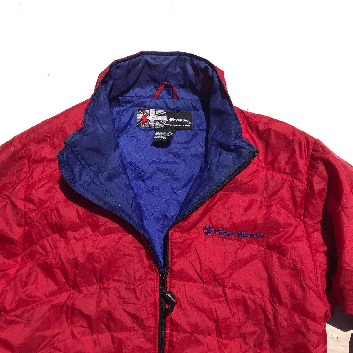 New England Outerwear × Vintage Vintage Peter Storm Uk England Down Puffer Red Jacket Size US L / EU 52-54 / 3 - 6 Thumbnail