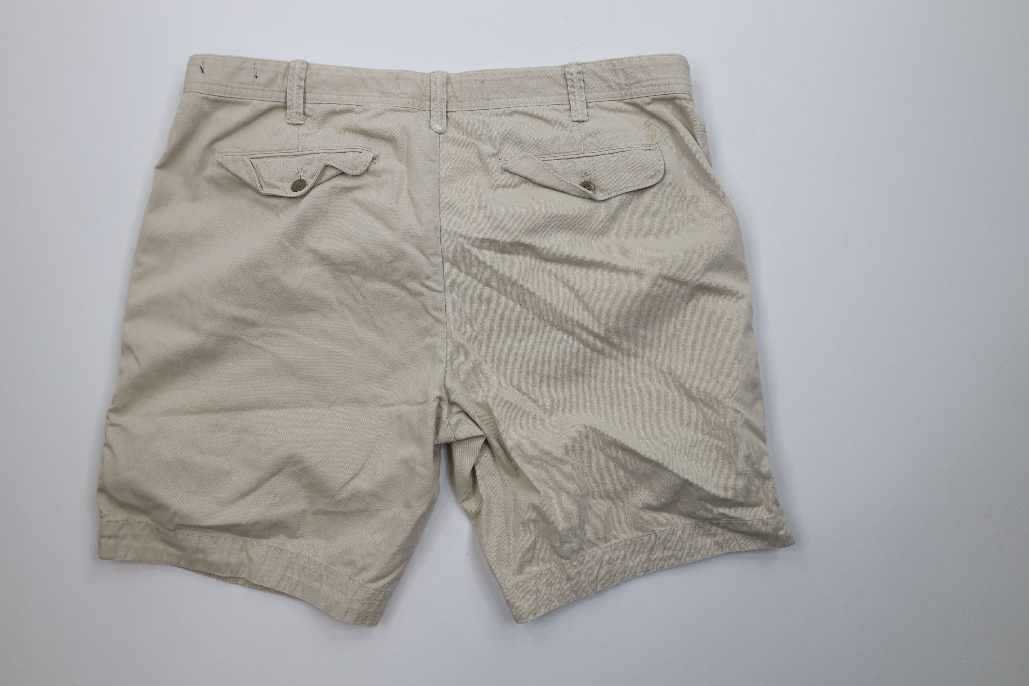 Ralph Lauren Vintage 90s Ralph Lauren Fit Heavyweight Shorts Beige Size US 38 / EU 54 - 8 Thumbnail