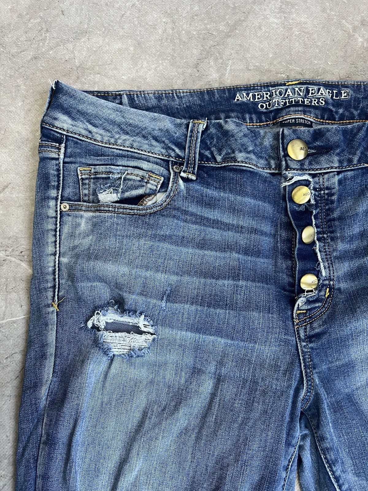 Junya Watanabe Denim distressed flared y2k jeans hype junya watanabe style Size US 35 - 6 Thumbnail