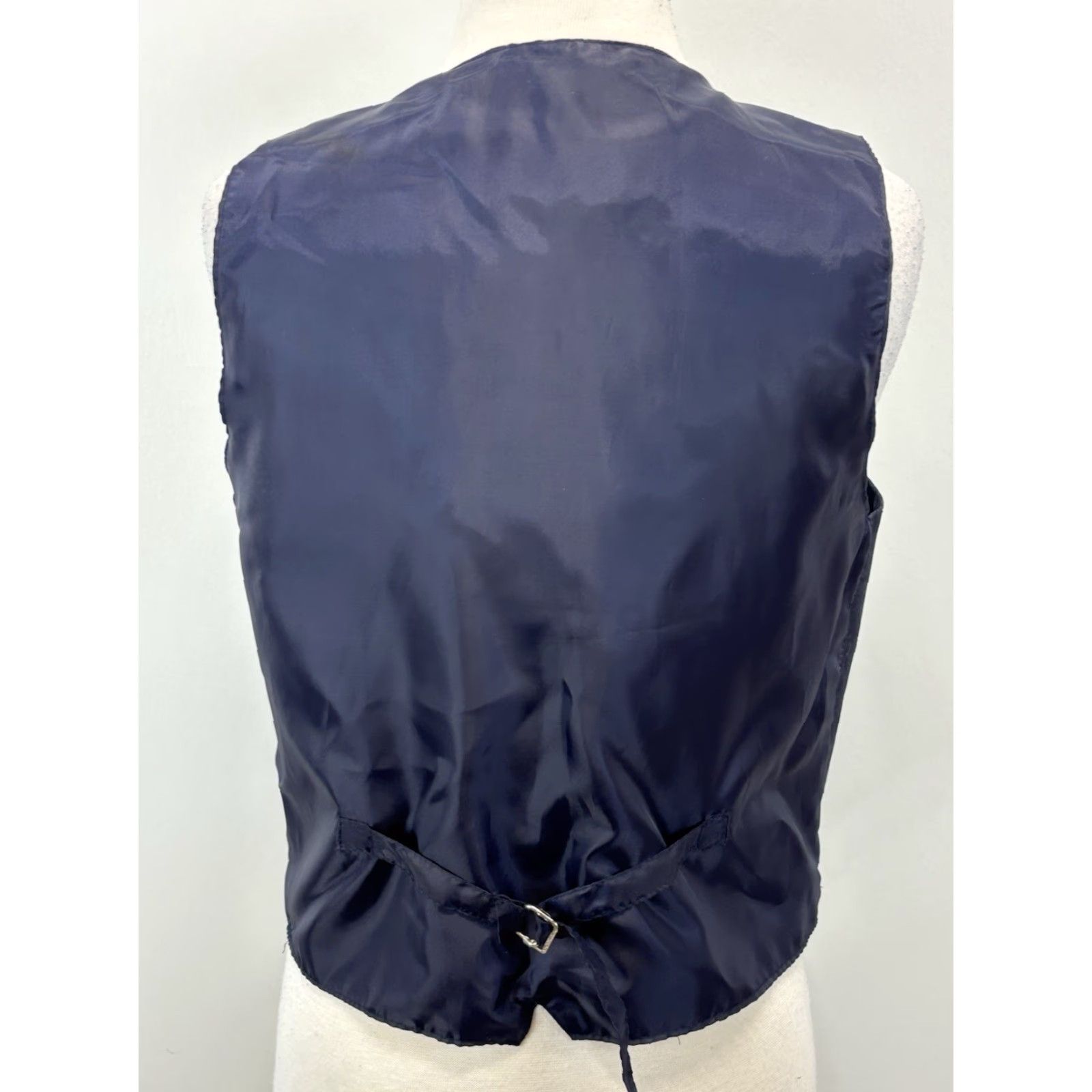 Vintage VINTAGE Willow New York Leather Vest Medium Blue Sequins Bohemian Womens Size M / US 6-8 / IT 42-44 - 3 Thumbnail