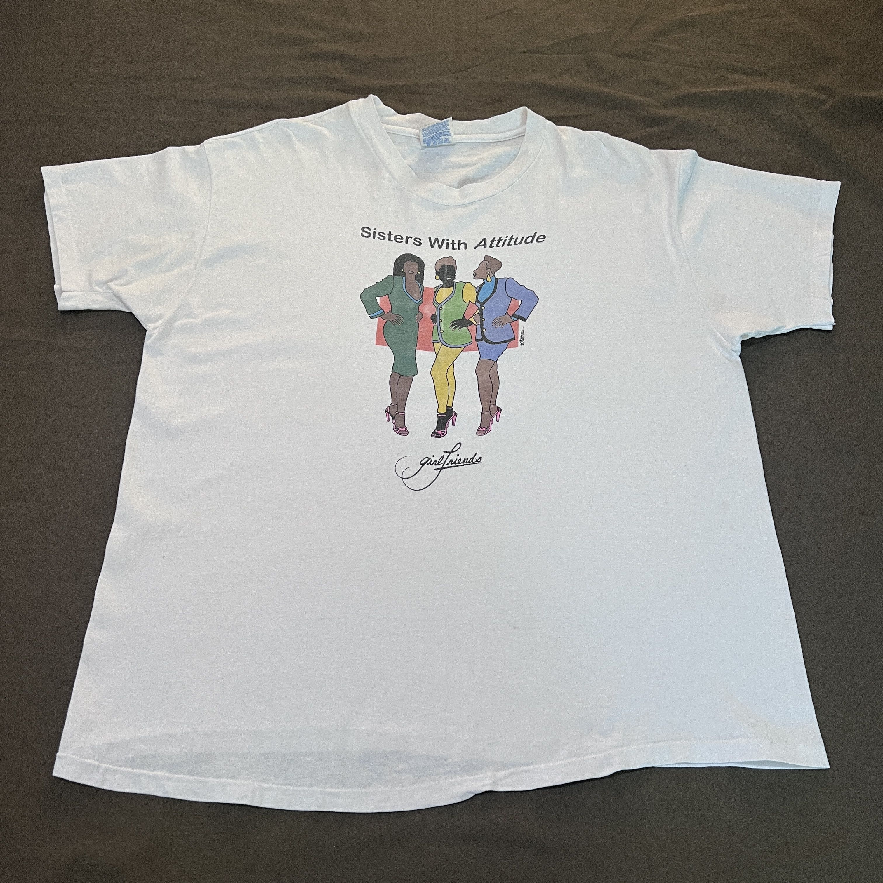 Rap Tees × Vintage Vintage 90s sisters with attitude Tee XL African American Size US XL / EU 56 / 4 - 2 Thumbnail