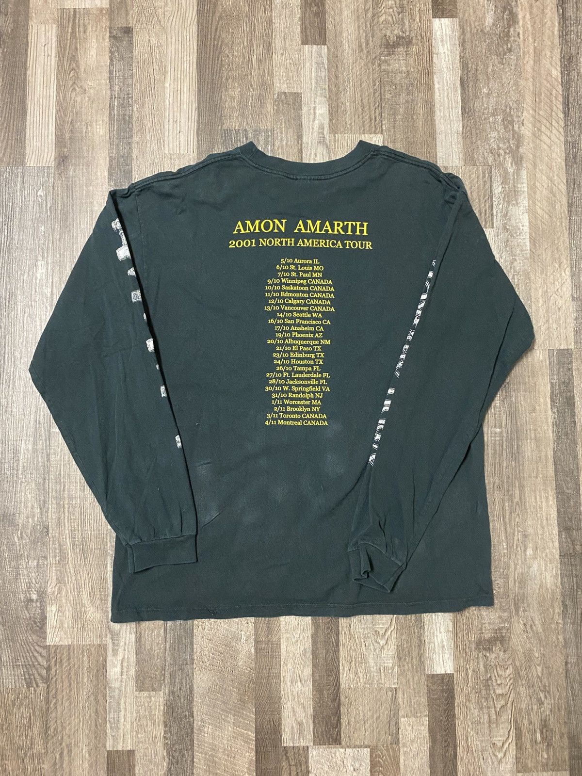 Band Tees Vintage Amon Amarth 2001 US Tour Longsleeve The Crusher Tee Size US XL / EU 56 / 4 - 6 Thumbnail