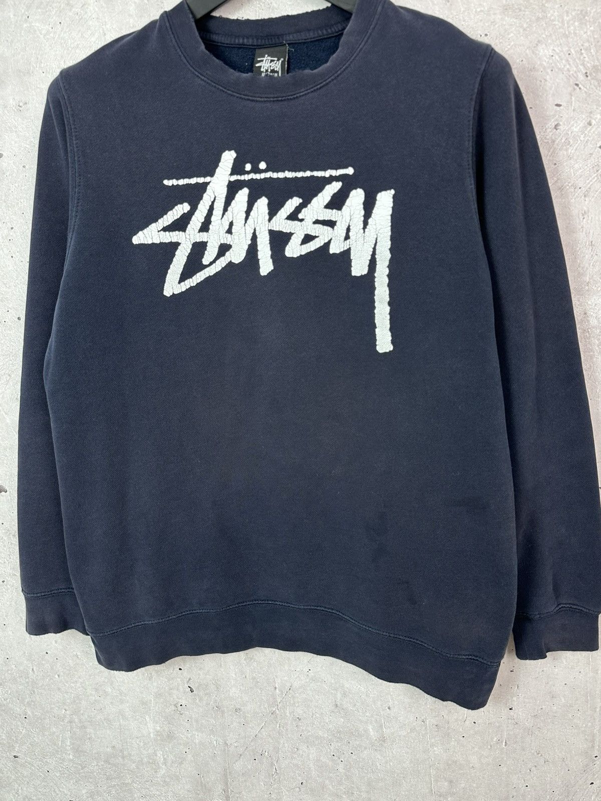 Stussy Vintage Stussy Logo Torn Faded Long Sleeve Sweatshirt Size US M / EU 48-50 / 2 - 3 Thumbnail