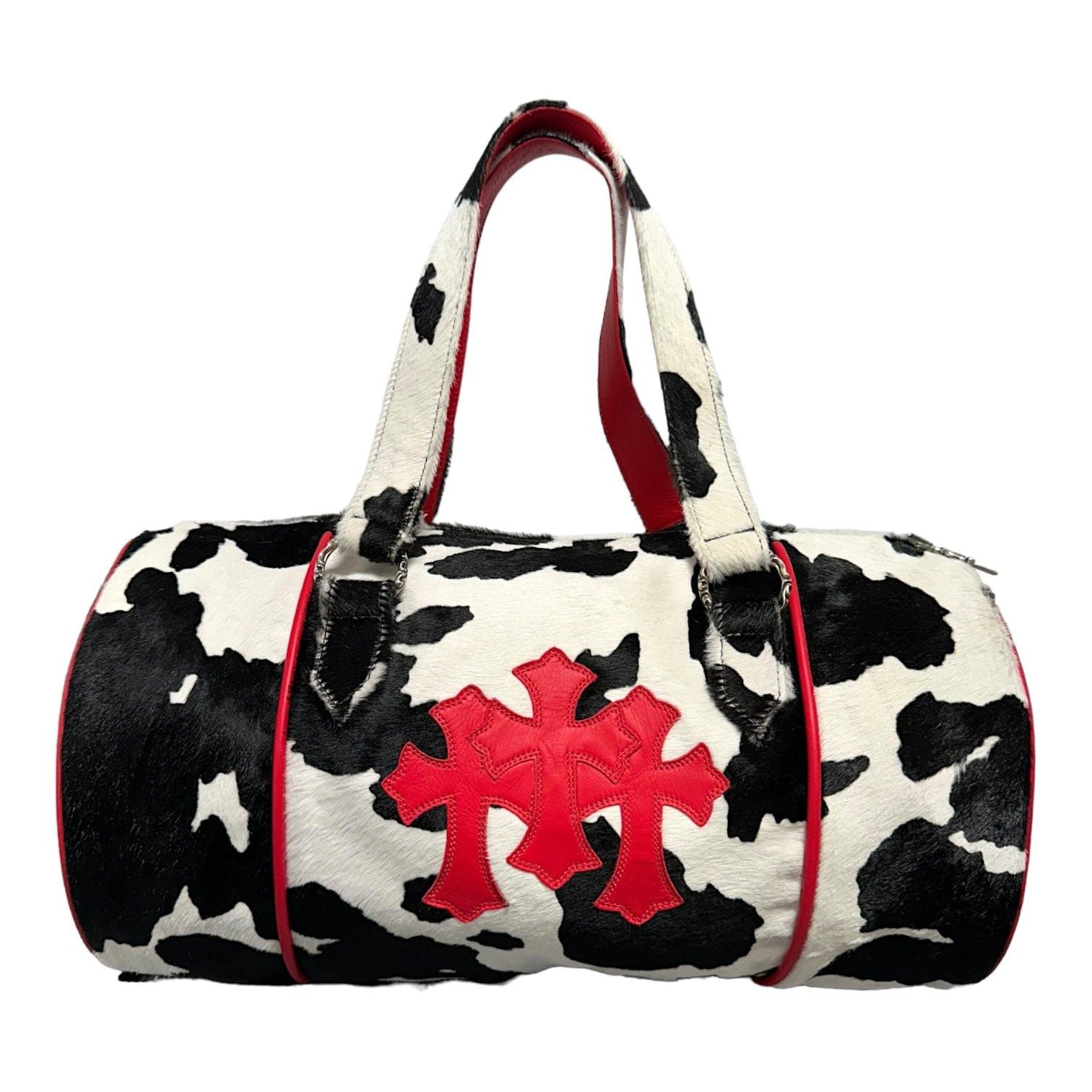 image of Chrome Hearts Paris Exclusive Cross Patch Boston Duffle Bag, Men's