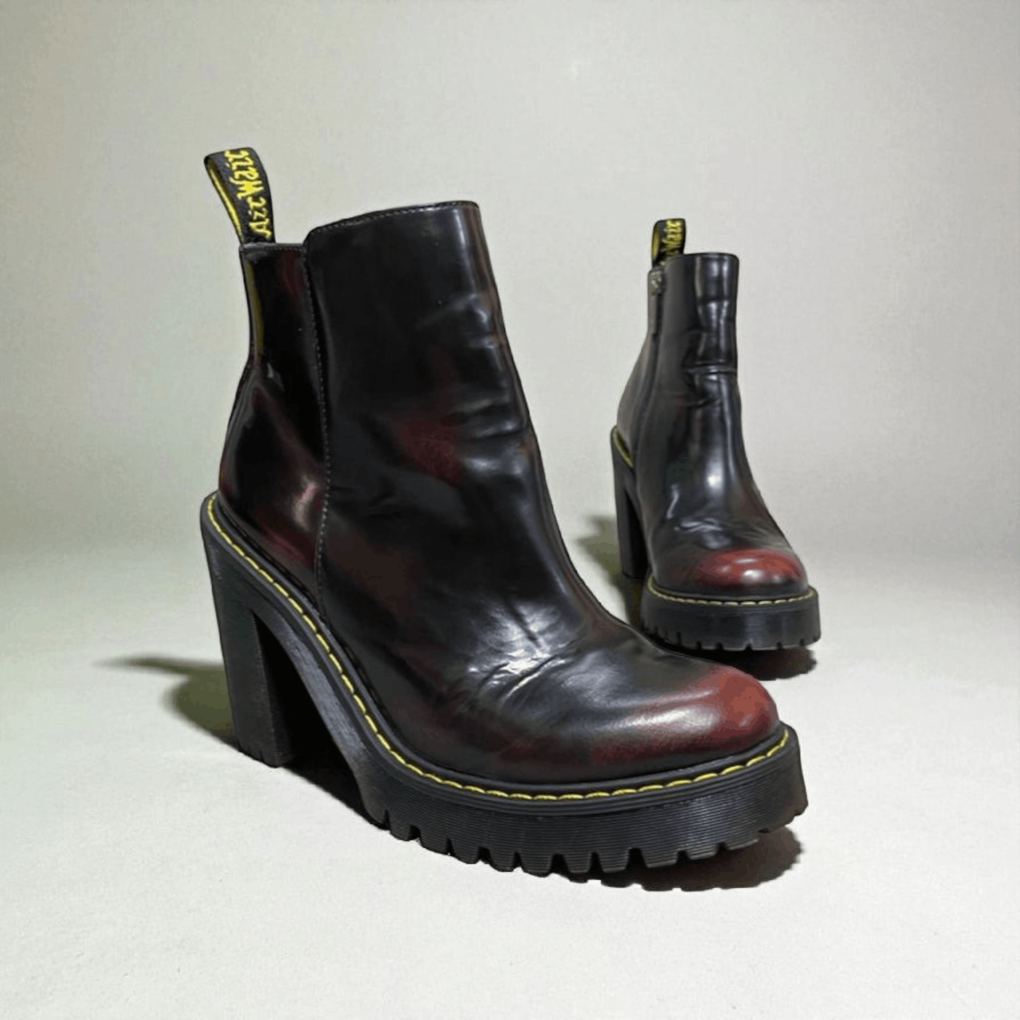 Dr. Martens Dr Martens Magdalena Heels Platform Cherry Red Boots Size US 7.5 / IT 37.5 - 1 Thumbnail