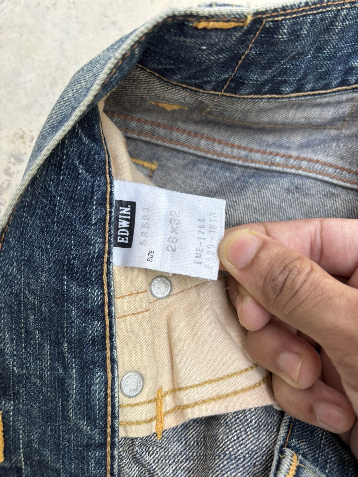 If Six Was Nine Flare Jeans Edwin 503 Japan Mud Wash Distress Bootcut Jean Size 29" - 11 Thumbnail
