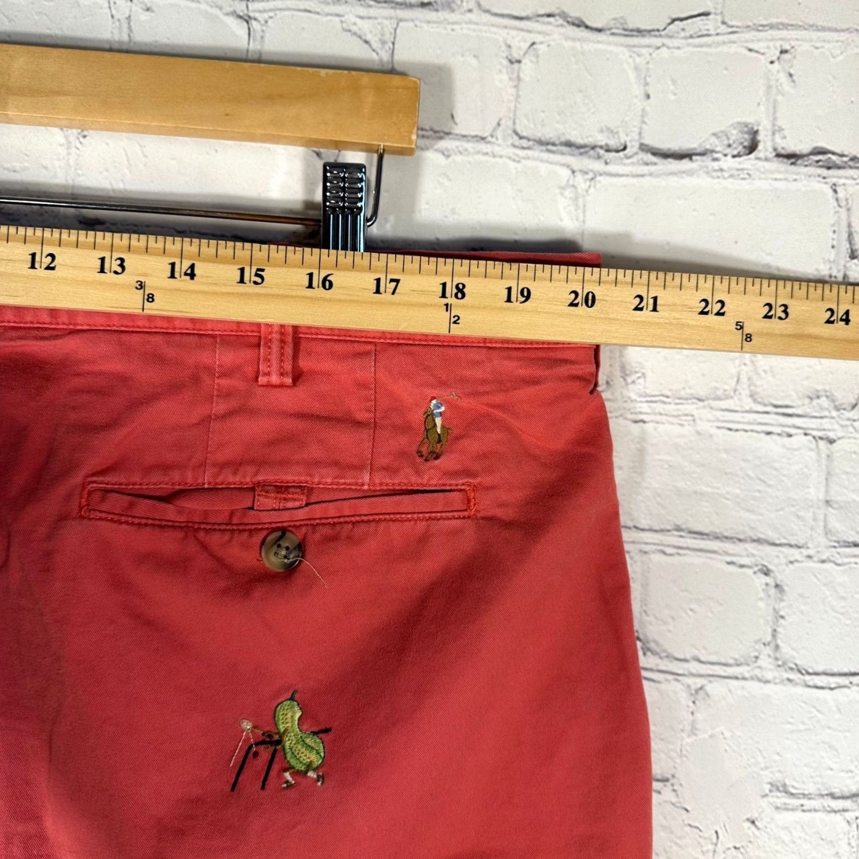 Polo Ralph Lauren VINTAGE Polo Ralph Lauren Mens Chino Shorts Polo Pickles Embroidered Sports Pink 9in Inseam Casual Mens Size US M / EU 48-50 / 2 - 7 Thumbnail