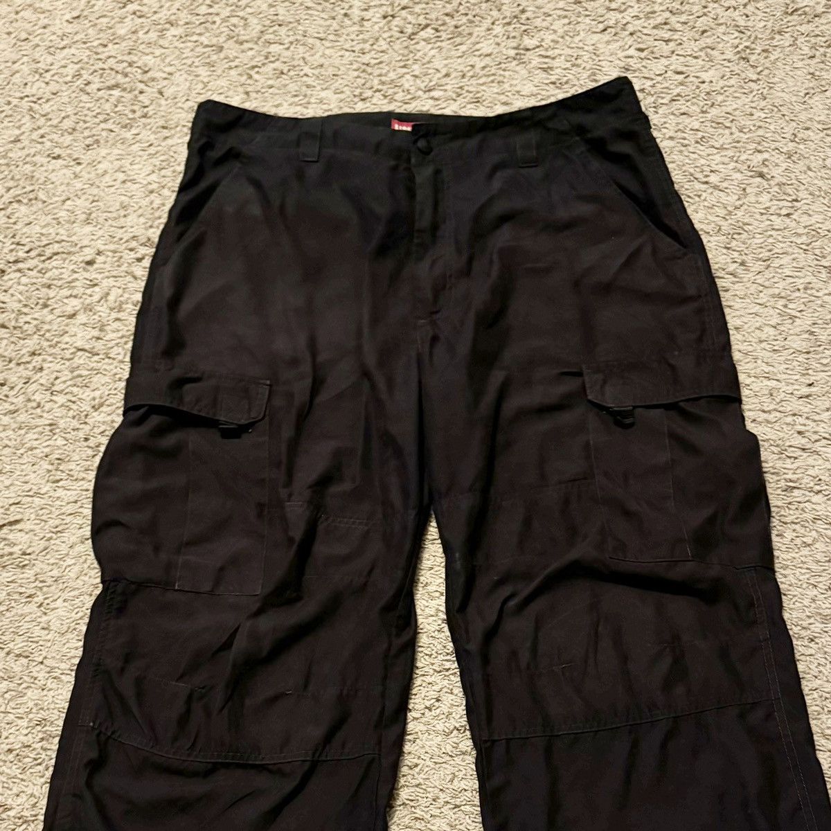 UNIONBAY × Vintage VINTAGE 90s UNION BAY BROWN PARACHUTE CARGO PANTS! Size US 36 / EU 52 - 2 Thumbnail