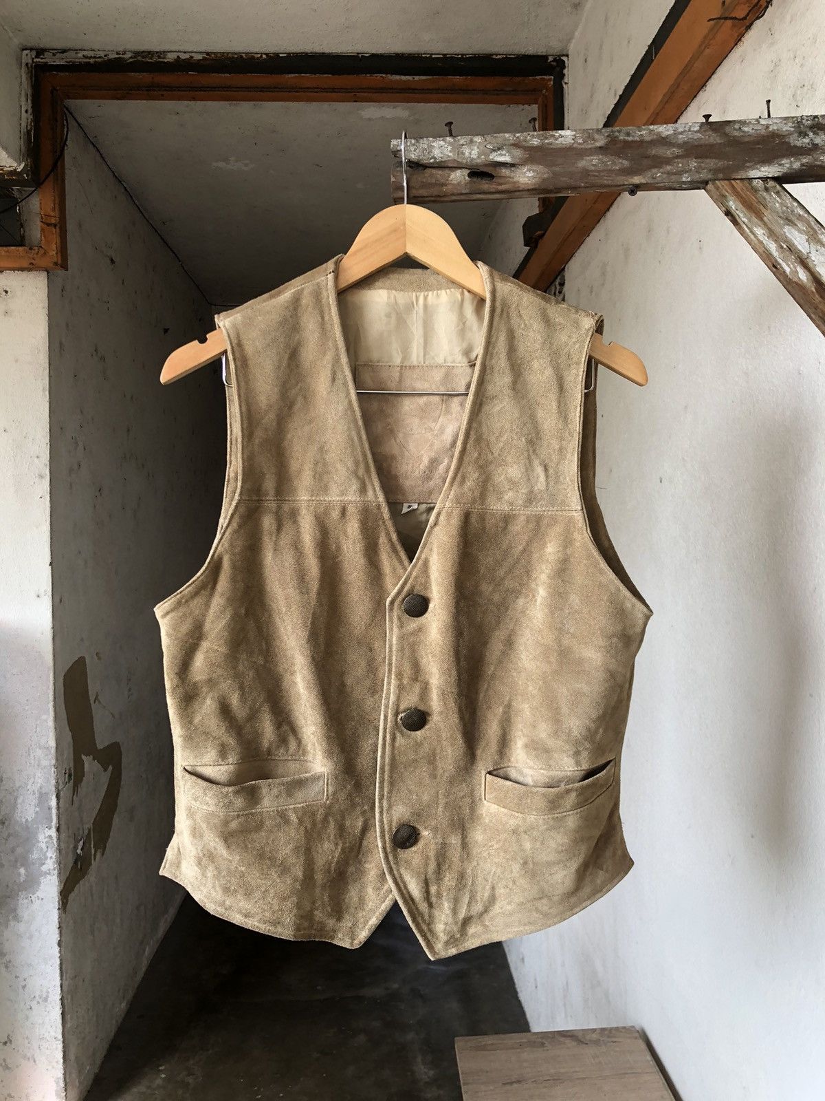 Vintage Vintage Hidesign Suede Leather Vest Jacket Size US S / EU 44-46 / 1 - 1 Thumbnail