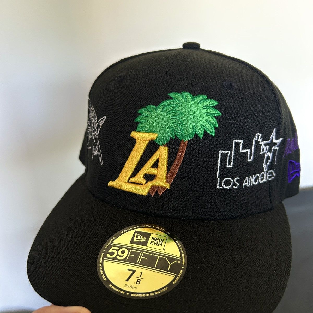 New Era *7 1/8* 1-of-1 NEW ERA LA Lakers Exclusive Custom Fitted Size ONE SIZE - 9 Thumbnail