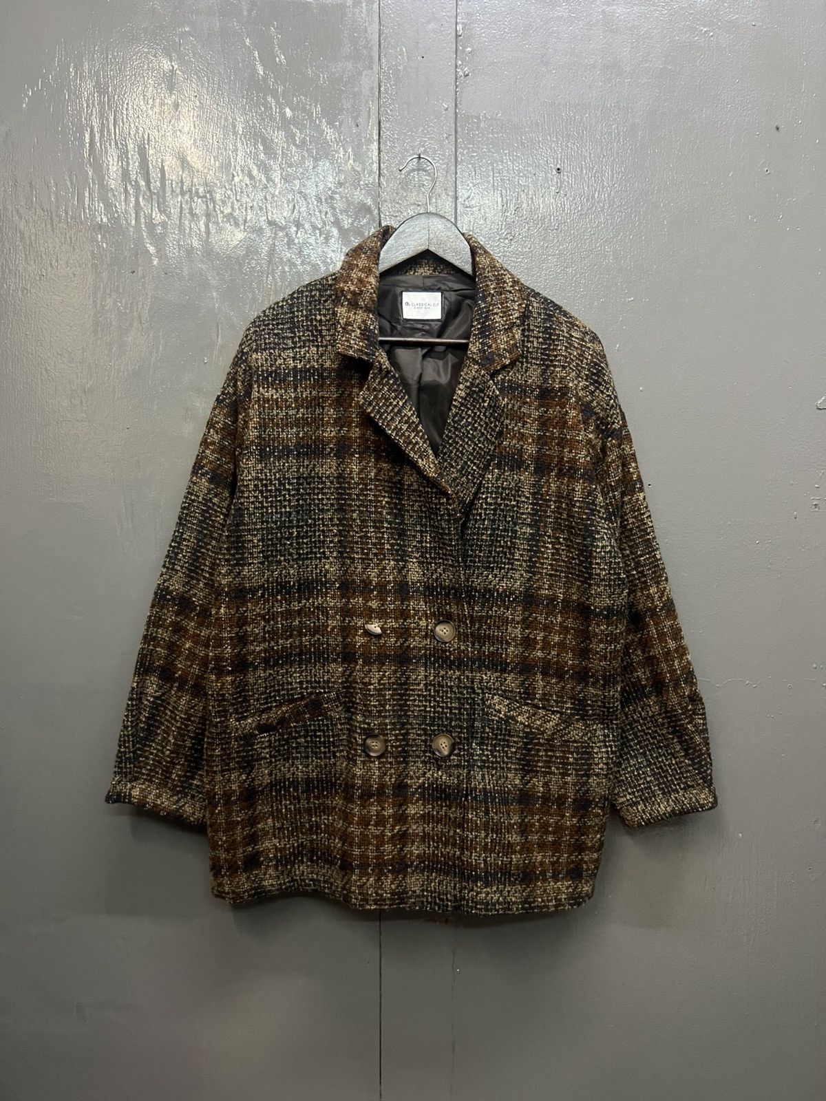 Classical Elf Plaid Jacket Coat