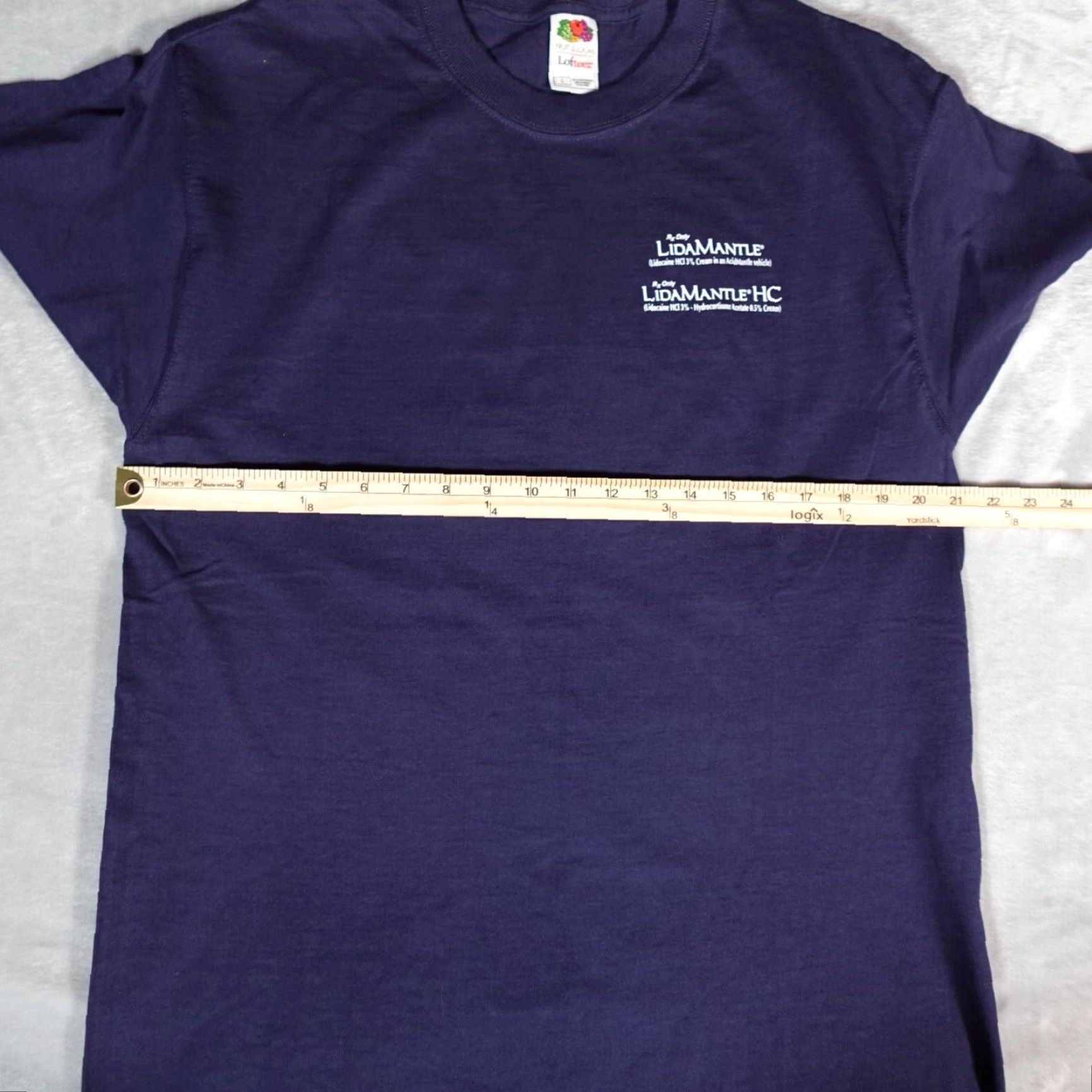 Fruit Of The Loom VINTAGE Fruit of the Loom Graphic T Shirt Mens Large Slim Fit Blue Double Sided Y2K Mens Size US L / EU 52-54 / 3 - 6 Thumbnail