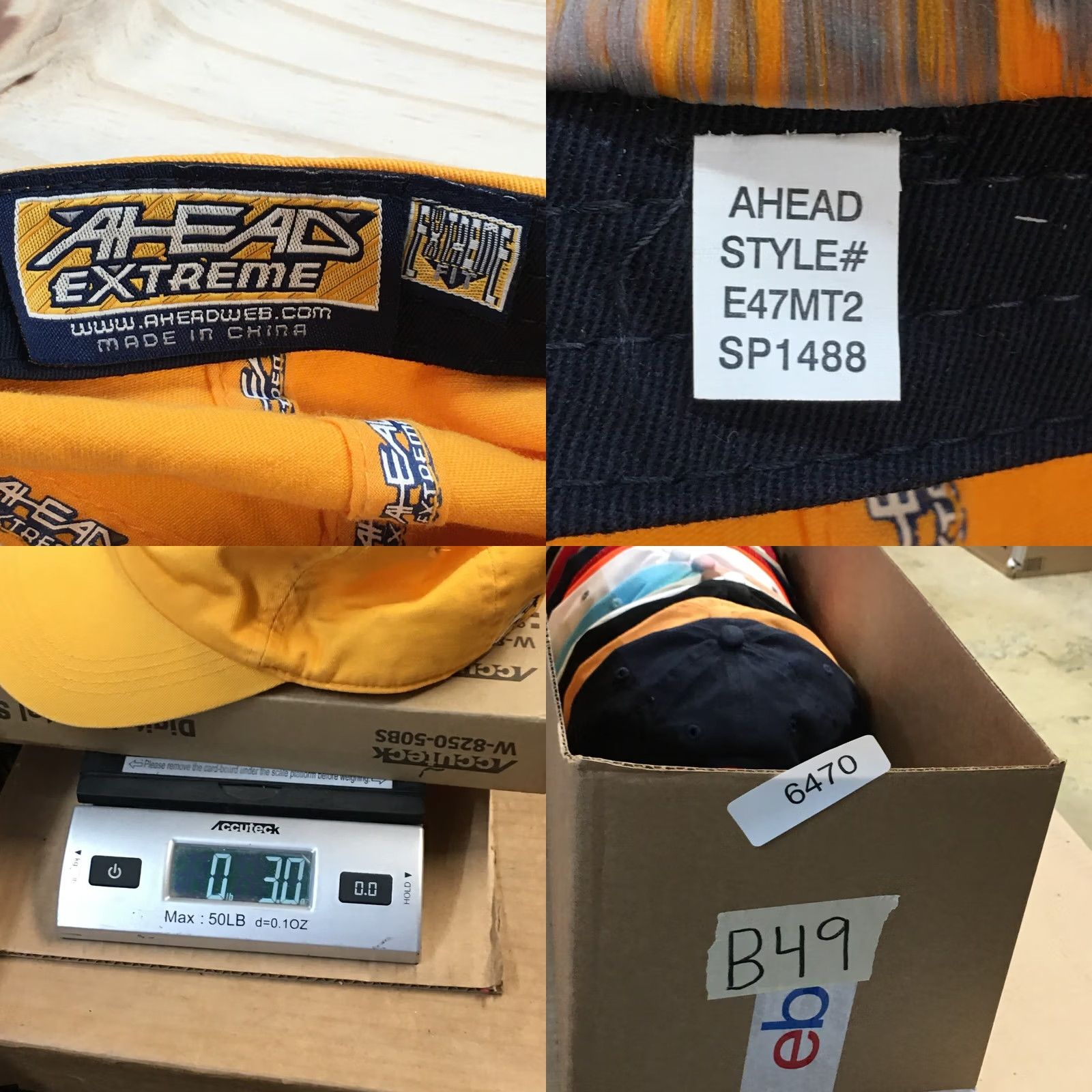Vintage Ahead Oak Glen Baseball Cap Hat Extreme Fit One Size Yellow Embroidered Mens Size ONE SIZE - 9 Thumbnail