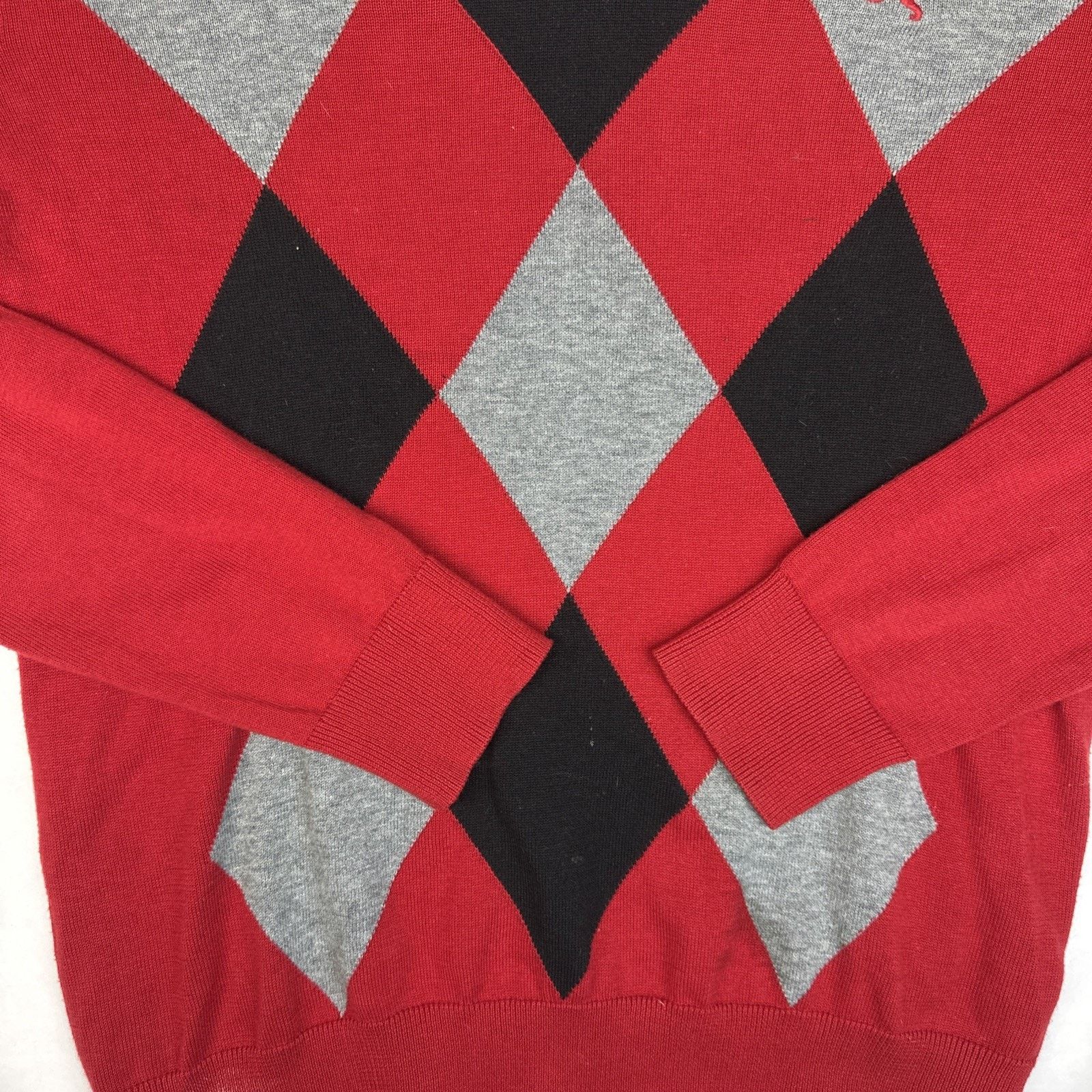 Express Express Sweater Men's small Red Black Gray Solid Diamond Size US S / EU 44-46 / 1 - 4 Thumbnail