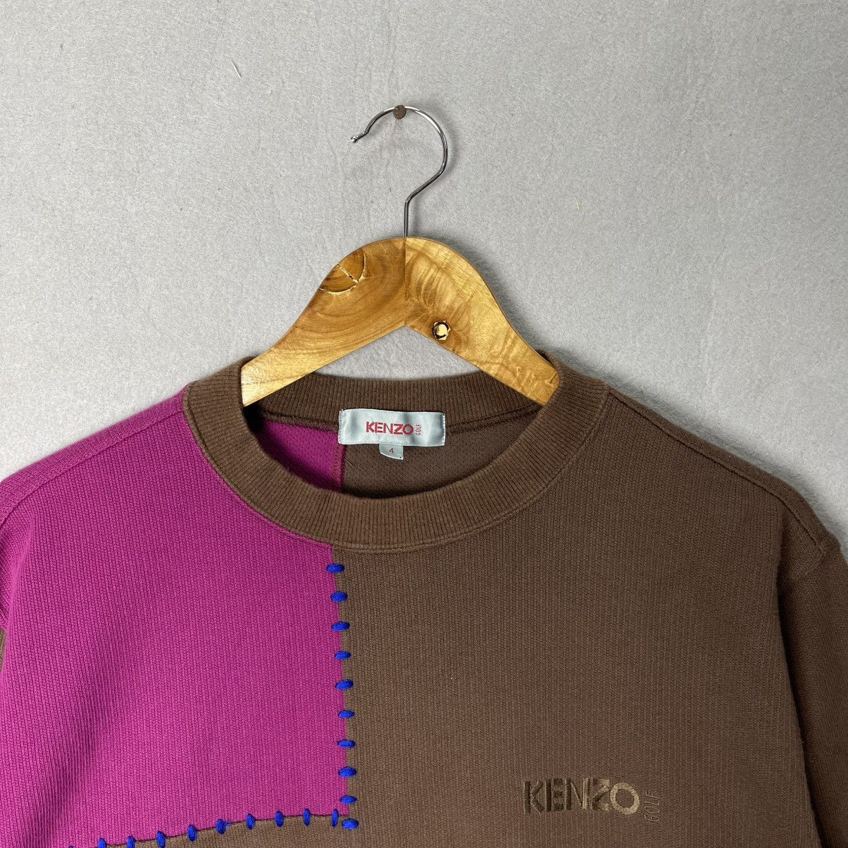 Kenzo Vintage KENZO Golf Patchwork Sweatshirt Made in Japan Size US M / EU 48-50 / 2 - 2 Thumbnail