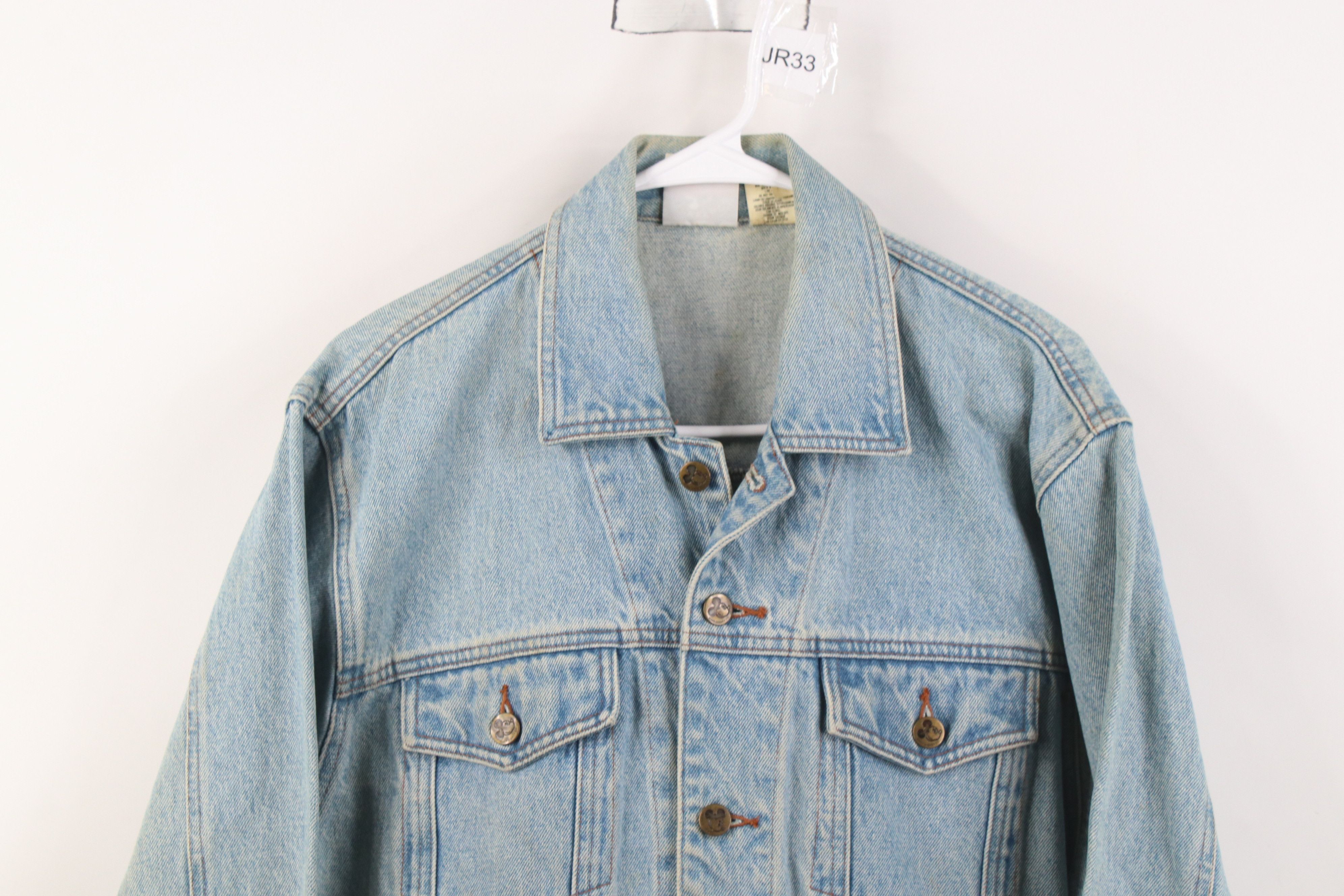 Disney Vintage 90s Disney Mickey Mouse Denim Trucker Jacket Blue Size US M / EU 48-50 / 2 - 3 Thumbnail