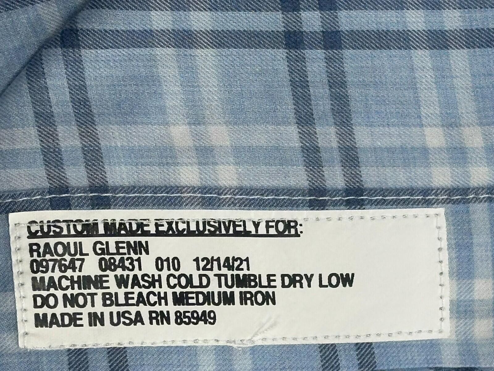 Oxxford Clothes Oxxford Clothes Check Tailored Oxford Button Up Blue Mens XL Size US XL / EU 56 / 4 - 7 Thumbnail