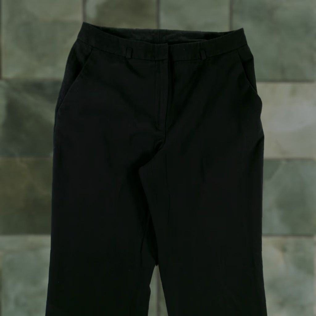 Vintage Apostrophe Pants Women 8 Black Straight Leg Stretch Capsule Preppy City Size 30" / US 8 / IT 44 - 1 Thumbnail