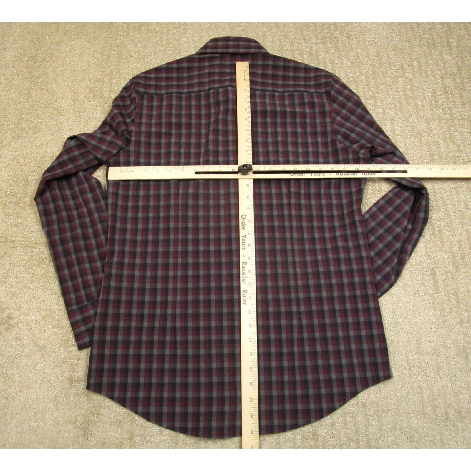 Mizzen+Main Mizzen+Main Shirt Men Medium Red Check Lightweight Leeward Trim Fit Long Sleeve Size US M / EU 48-50 / 2 - 5 Thumbnail