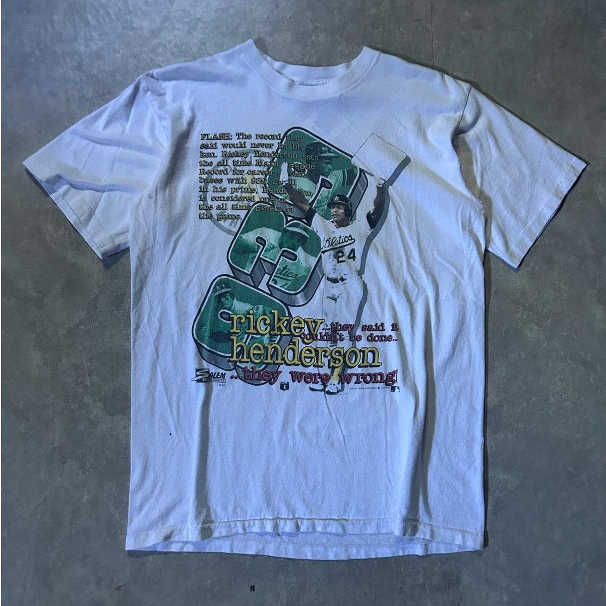 Other Vintage Rickey Henderson Oakland Athletics White T-Shirt -L Size US L / EU 52-54 / 3 - 1 Thumbnail