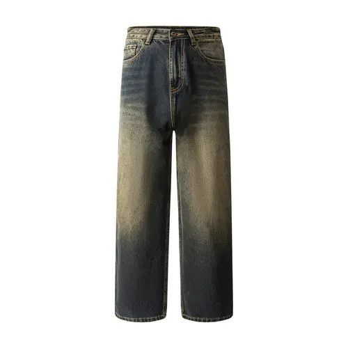 VIBE Men's loose all-match distressed gradient washed jeans Size US 32 / EU 48 - 1 Thumbnail
