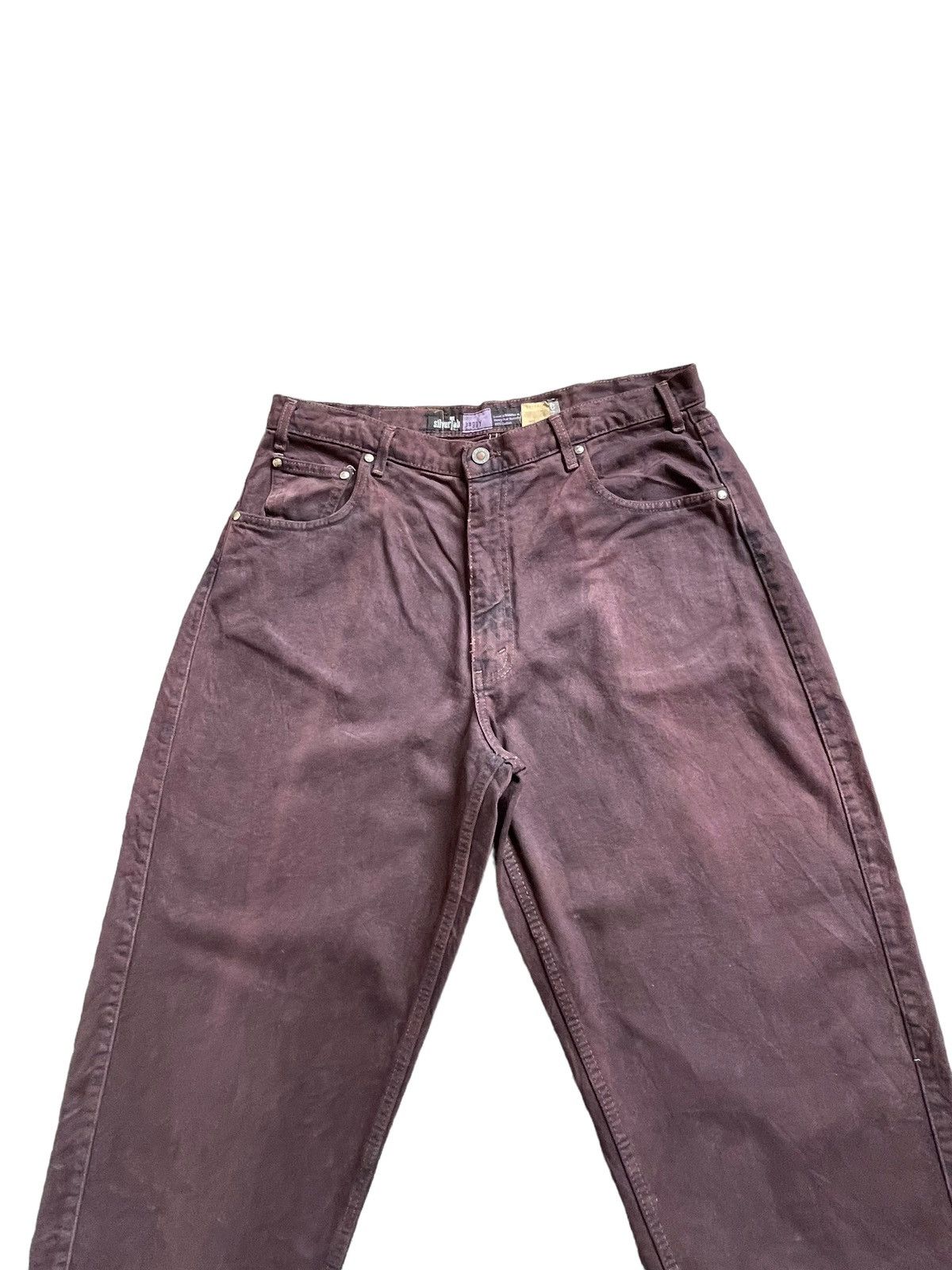 Levi's Vintage Rare 90’s Levis Silvertab Baggy Maroon Colour Size US 36 / EU 52 - 3 Thumbnail