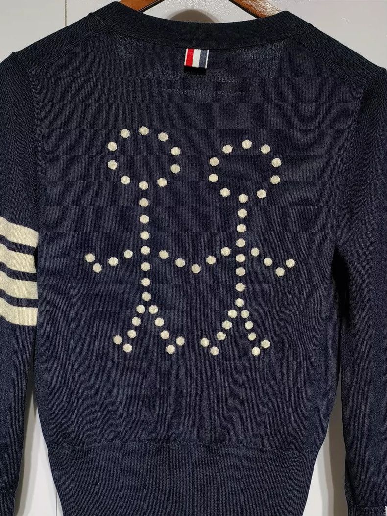 Thom Browne Thom Browne size1 Dot people four stripe wool knit open shi Size US S / EU 44-46 / 1 - 4 Thumbnail
