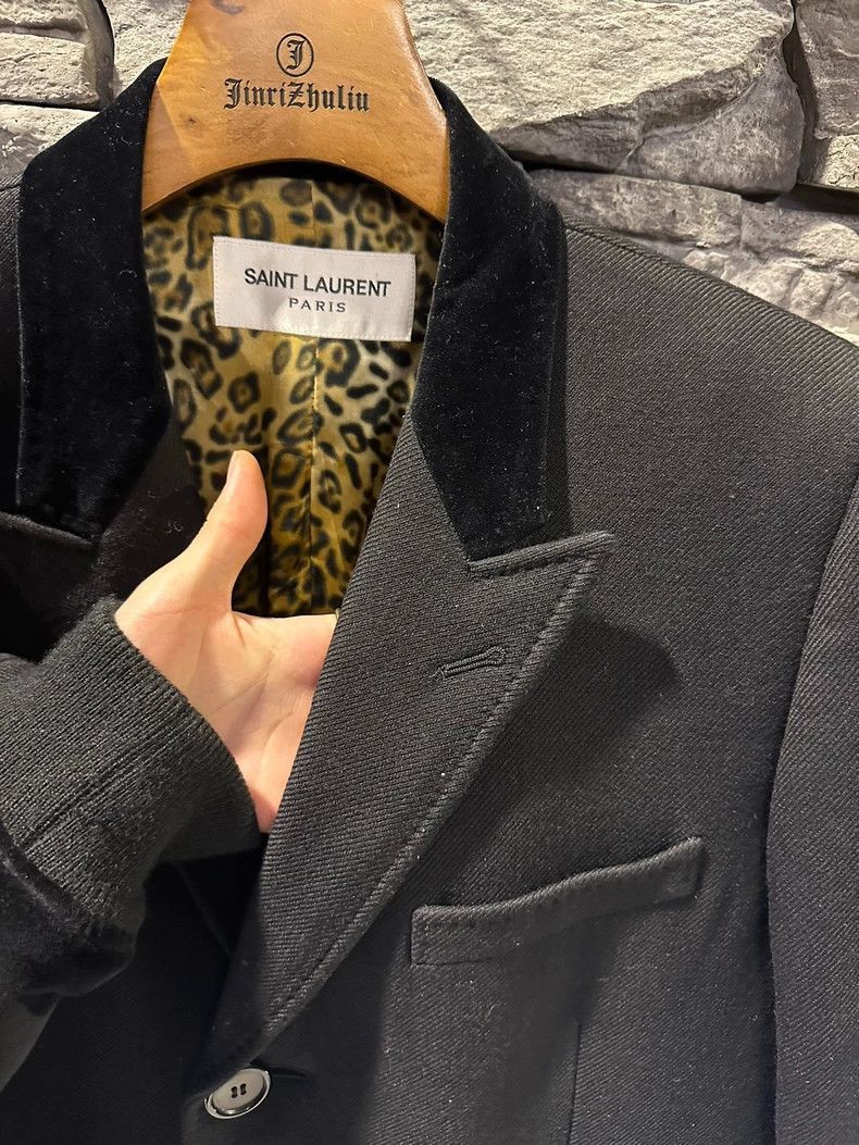 Saint Laurent Paris Saint Laurent Paris 15fw Velvet Splicing Coat-2506 Size US M / EU 48-50 / 2 - 4 Thumbnail