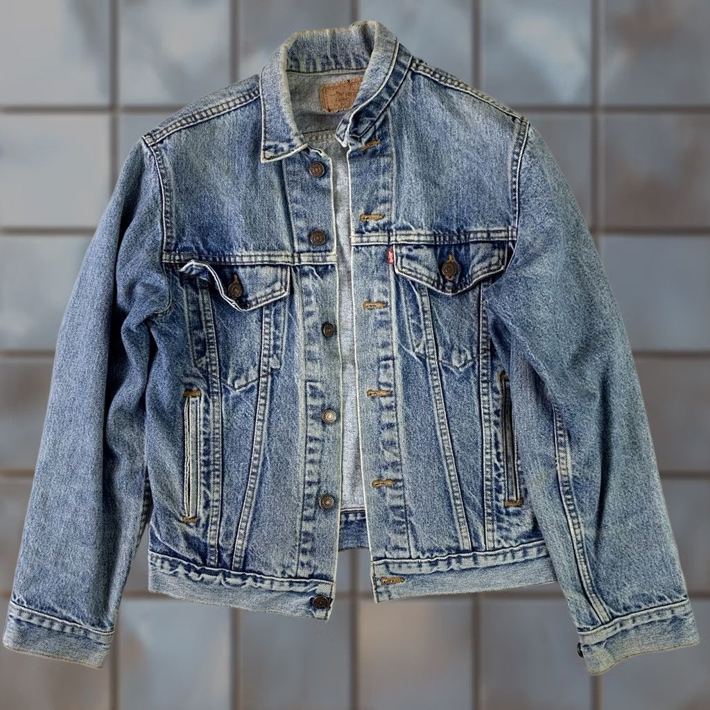 Levi's VINTAGE Levi’s Jacket Mens M Blue Button Up 80s Made in USA Jacket Biker Mens 80s Blue Size US M / EU 48-50 / 2 - 1 Thumbnail