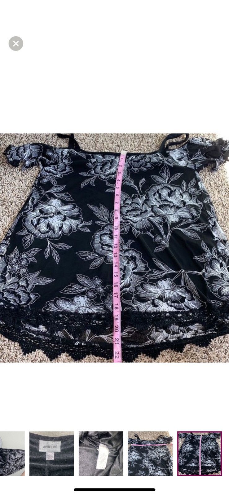 Avenue Avenue floral cold shoulder blouse size 14 Size XL / US 12-14 / IT 48-50 - 3 Thumbnail