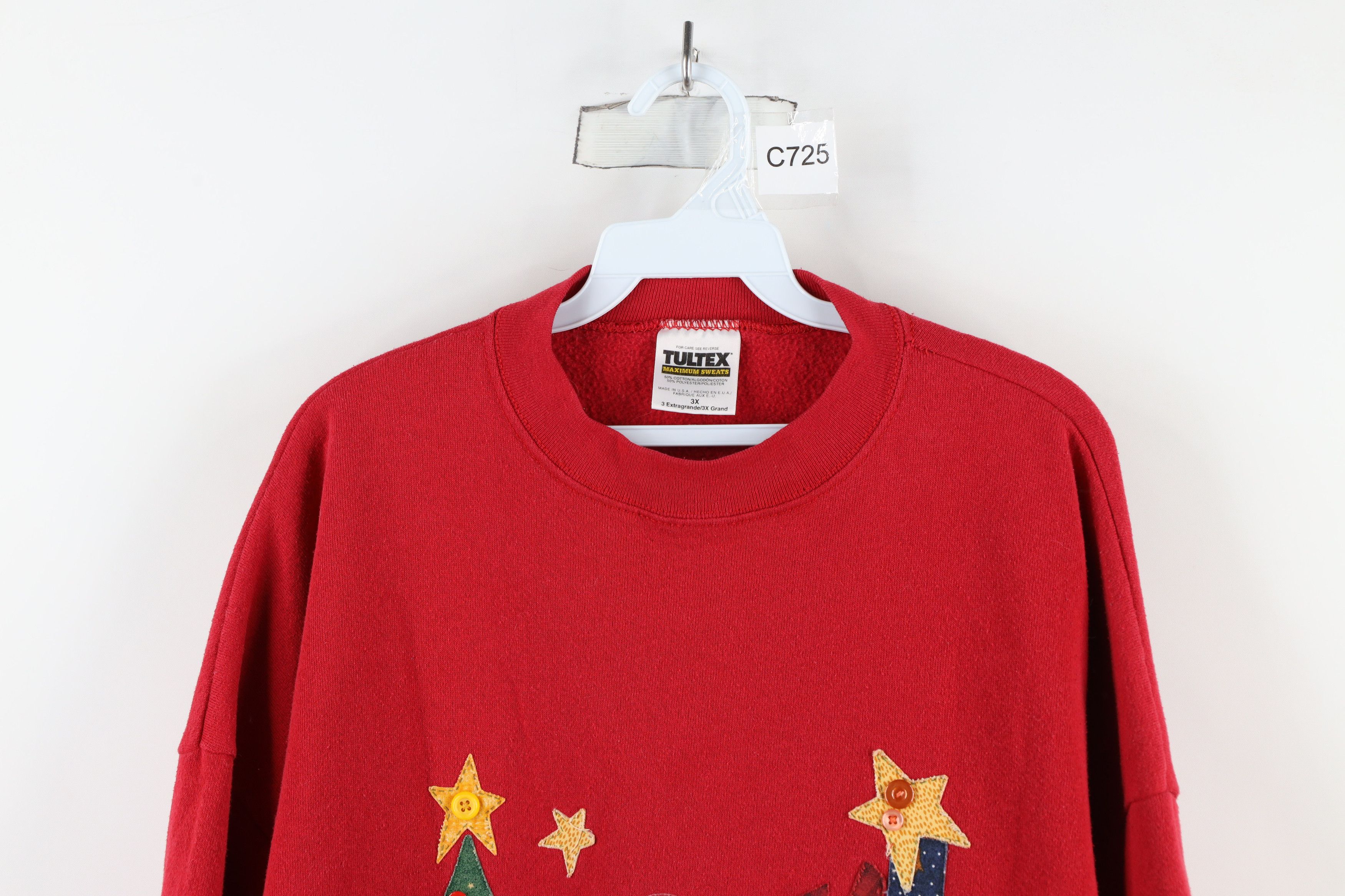Vintage Vintage 90s Streetwear Christmas Santa Claus Sweatshirt USA Size 3XL / US 20-22 - 2 Thumbnail