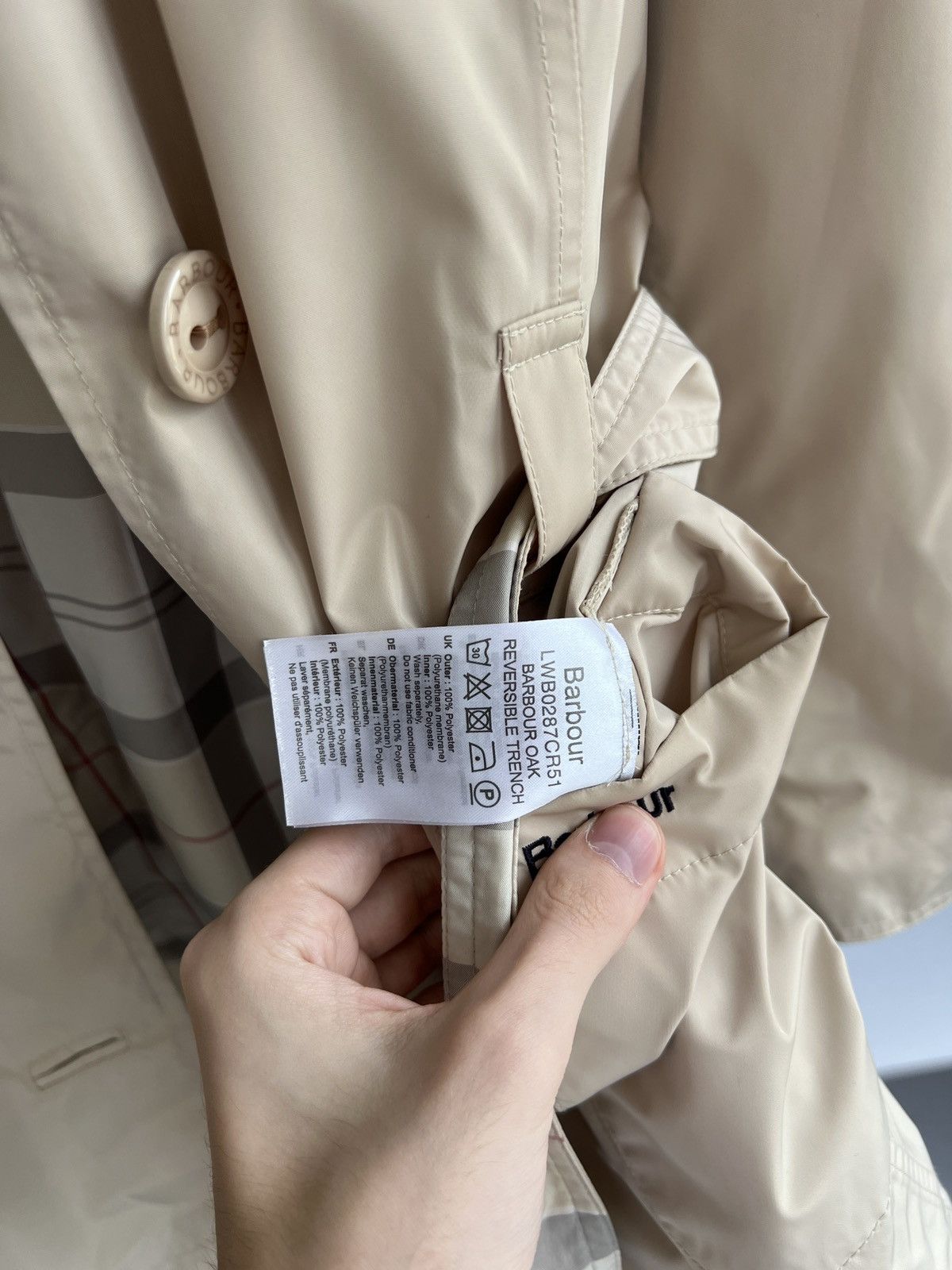 Barbour × Vintage Vintage Barbour Nova Check 2-sided women’s jacket Size L / US 10 / IT 46 - 10 Thumbnail