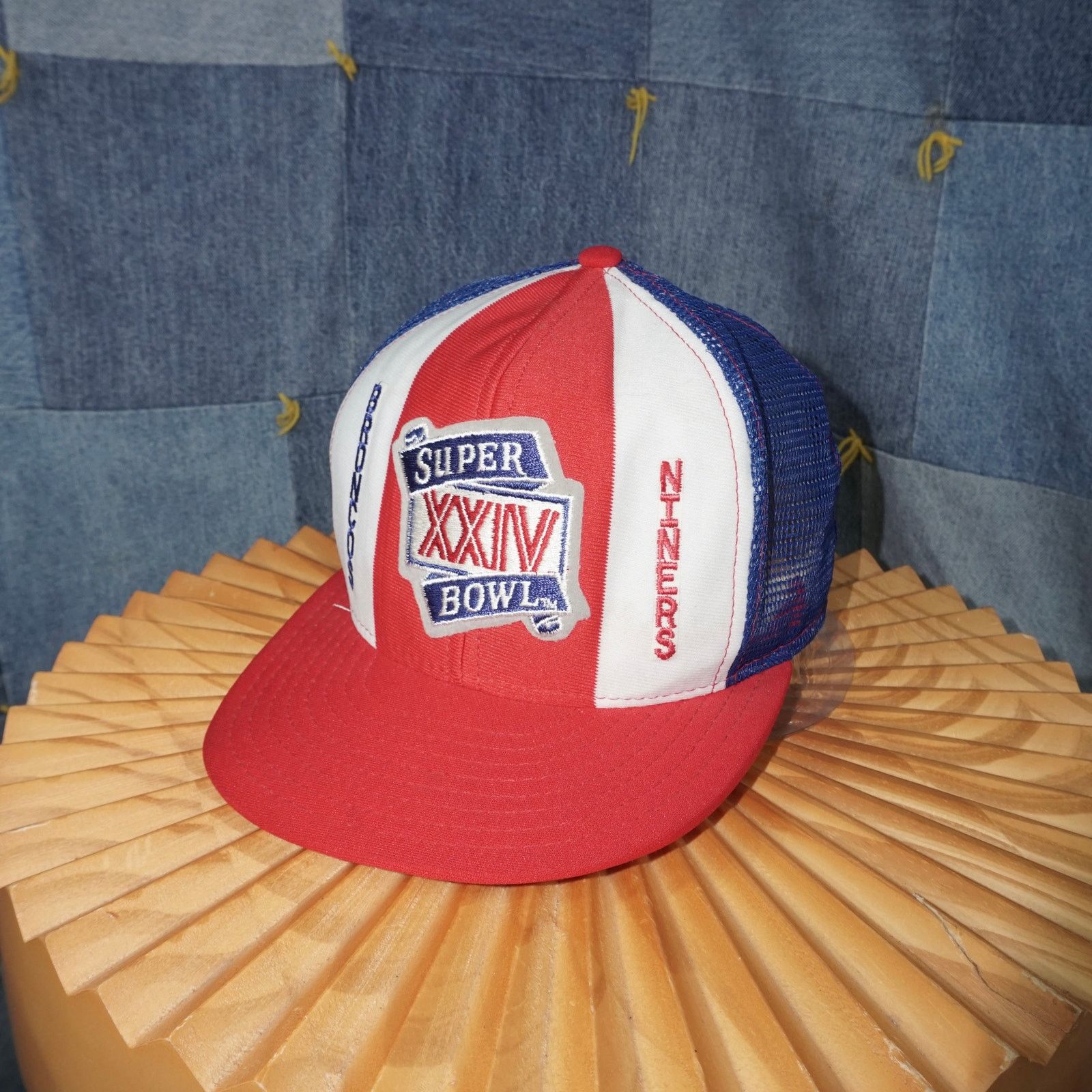 NFL OSFA - Vintage Super Bowl XXIV Broncos VS SF 49ers NFL hat Size ONE SIZE - 2 Thumbnail