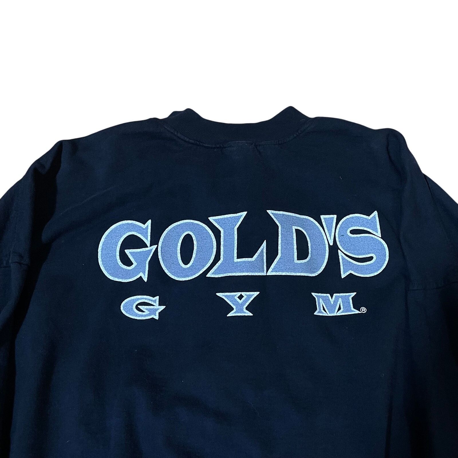 Vintage Vintage 80s Gold's Gym Black Button Up Sweatshirt - Size M Size US M / EU 48-50 / 2 - 2 Thumbnail