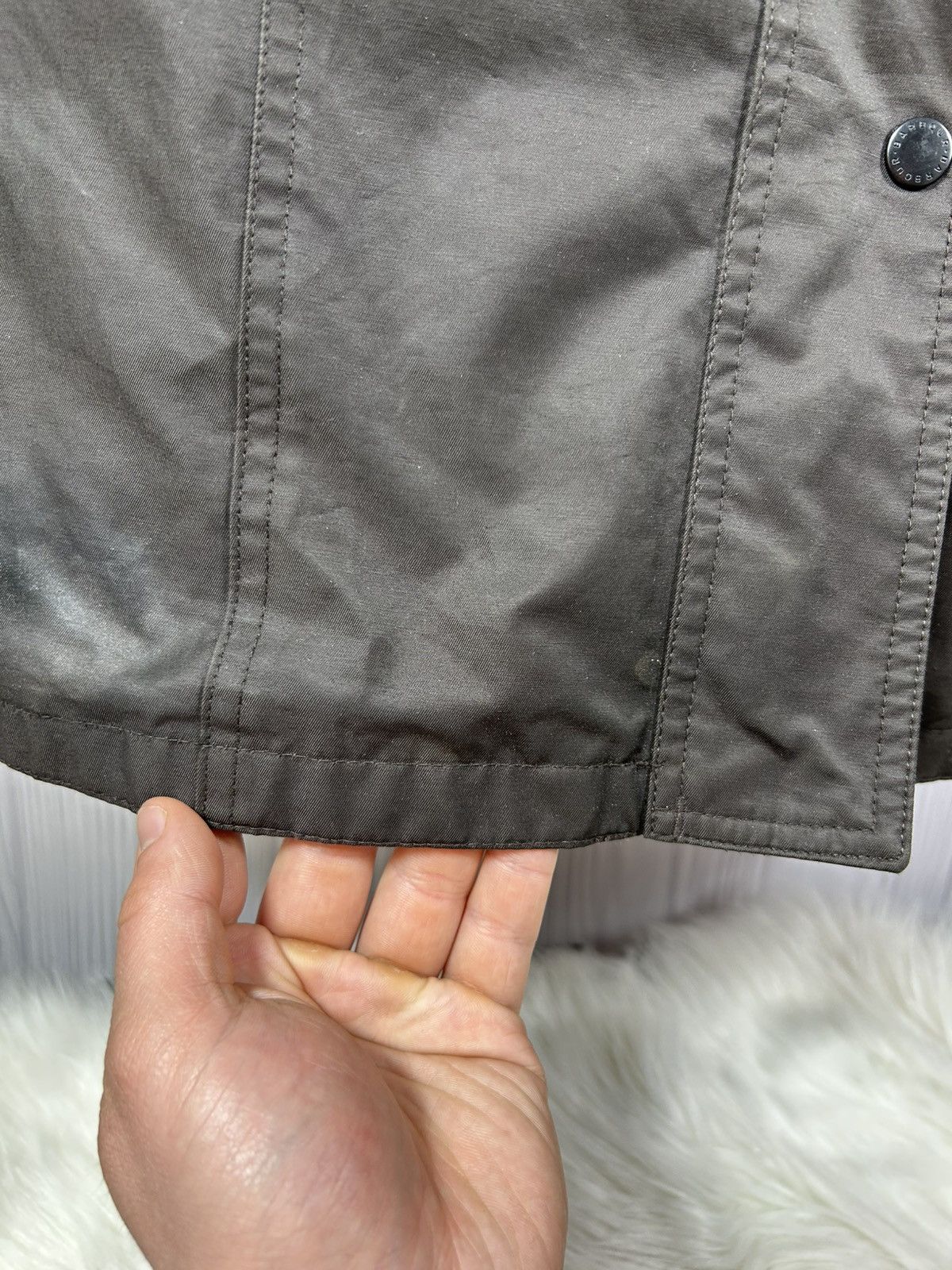 Barbour Barbour Twill Belsay Women’s Brown Waterproof Long Jacket Size XL / US 12-14 / IT 48-50 - 15 Thumbnail