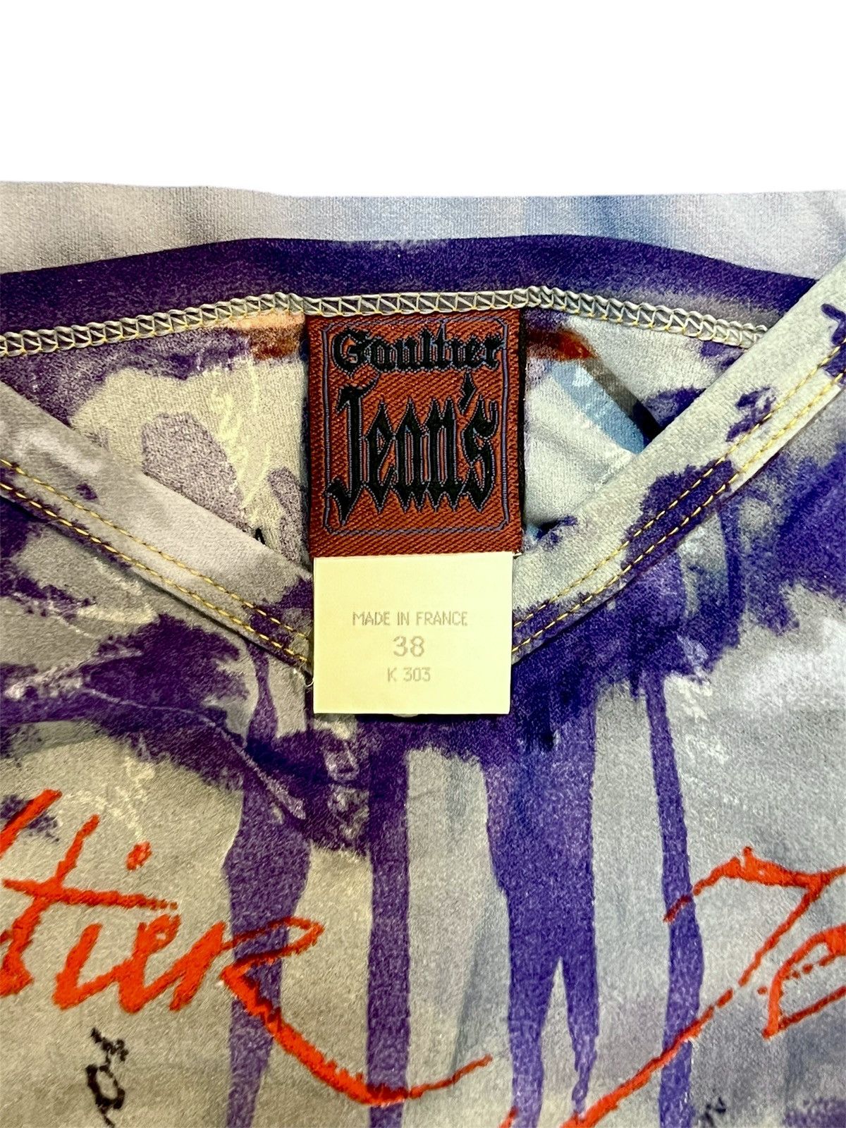 Jean Paul Gaultier AW1997 Vintage Jean Paul Gaultier JPG Graphic Midi Dress Size S / US 4 / IT 40 - 9 Thumbnail