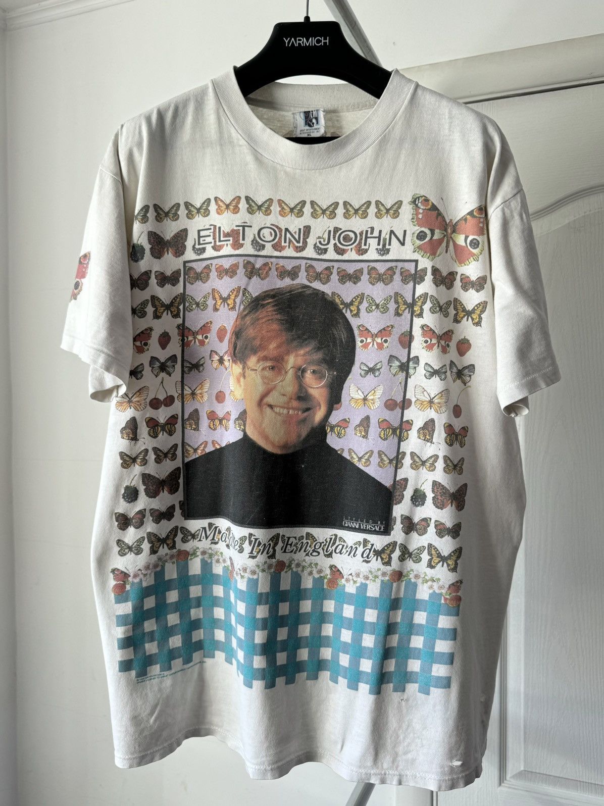 Band Tees VINTAGE 1995 ELTON JOHN MADE IN ENGLAND ALL OVER TEE XL Size US XL / EU 56 / 4 - 1 Thumbnail