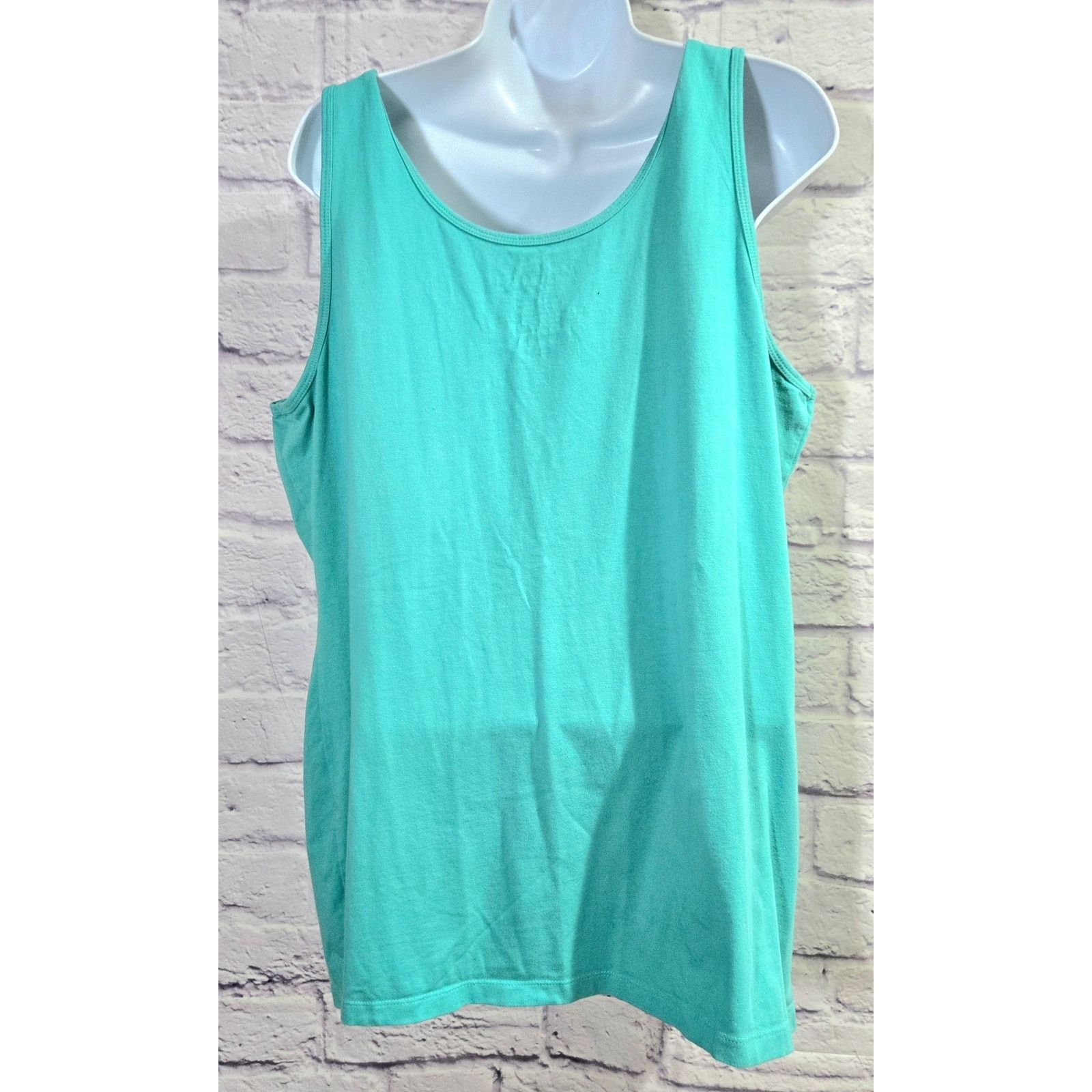 Other Maurices Blue Green Sleeveless Tank Top 1 1X Plus Soft Size XXL / US 16-18 / IT 52-54 - 2 Thumbnail