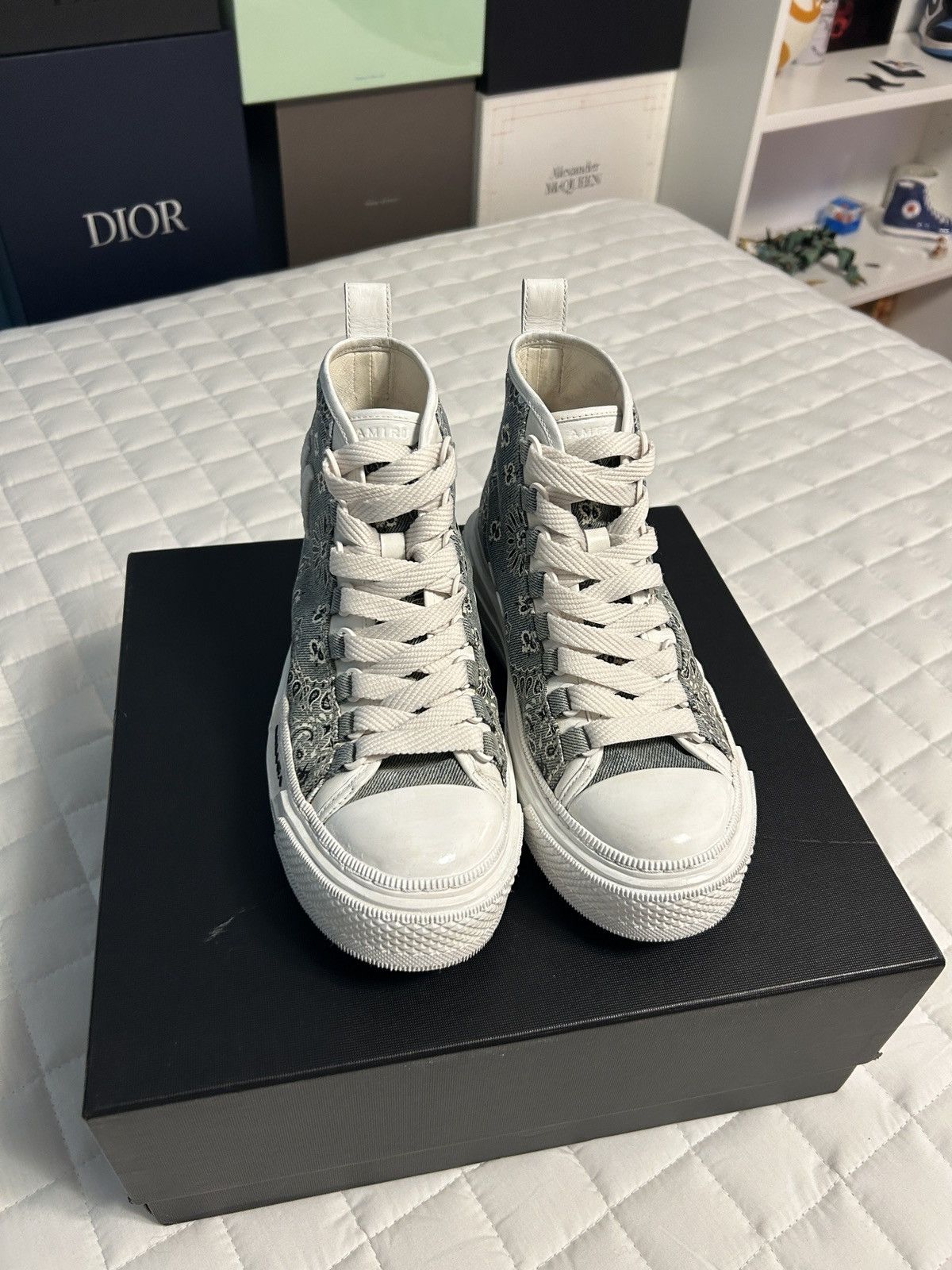 Amiri Amiri Court High-Top Bandana Sneakers Size US 7 / IT 37 - 4 Thumbnail