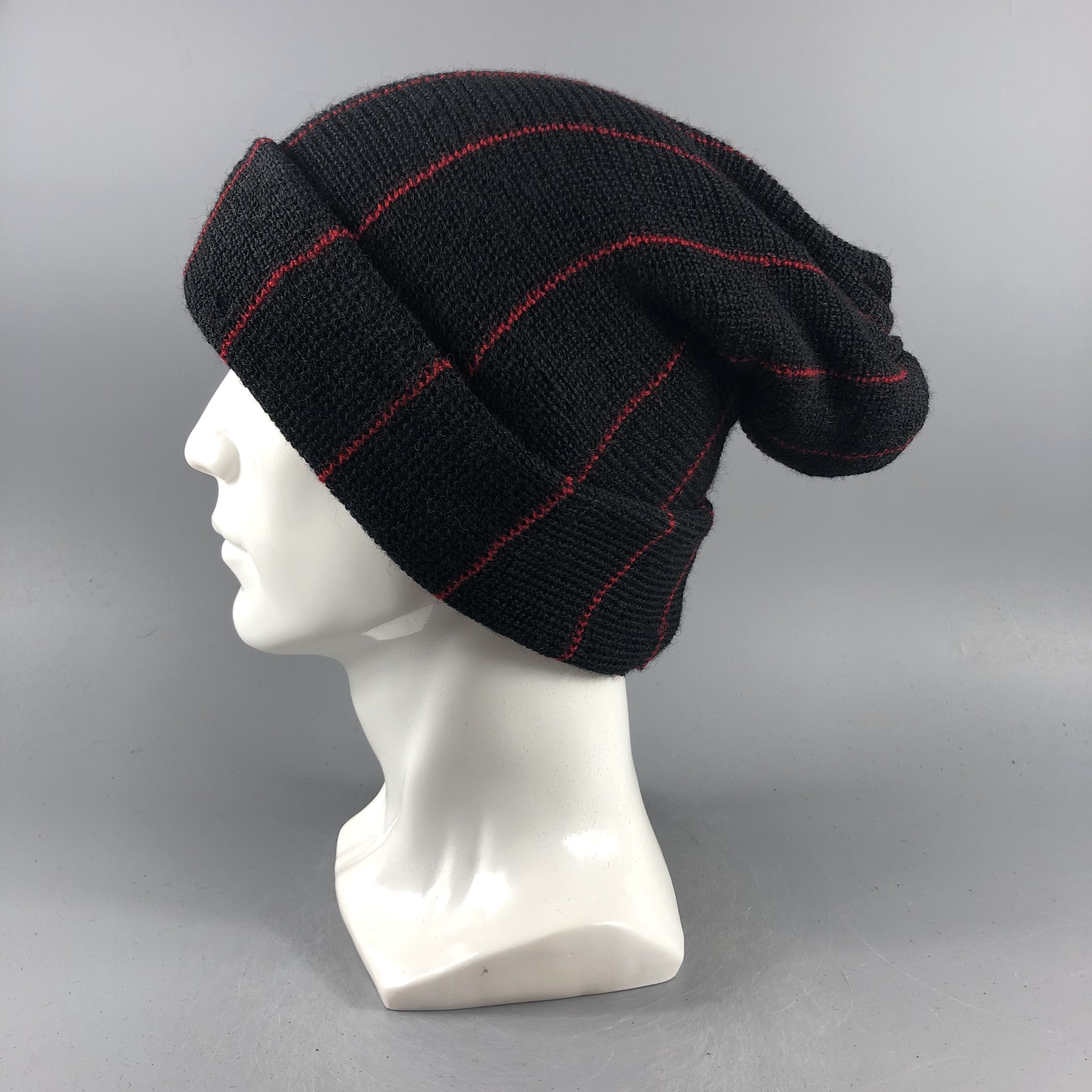 Japanese Brand × Vintage Unknown Stripe Minimalist Beanie Snow Hat Snow Cap -D018 Size ONE SIZE - 1 Thumbnail