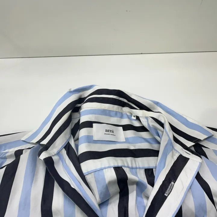 AMI AMIPARIS Striped Short Sleeve Shirt -2507 Size US M / EU 48-50 / 2 - 3 Thumbnail