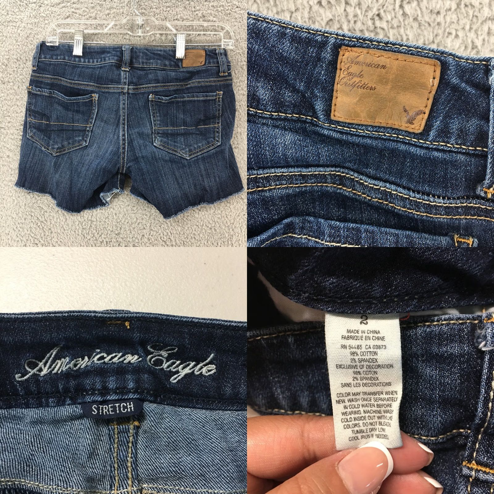 American Eagle Outfitters American Eagle Outfitters Cut-off Shorts Womens 2 Blue Denim Low Rise Zip Fly Size 26" / US 2 / IT 38 - 8 Thumbnail